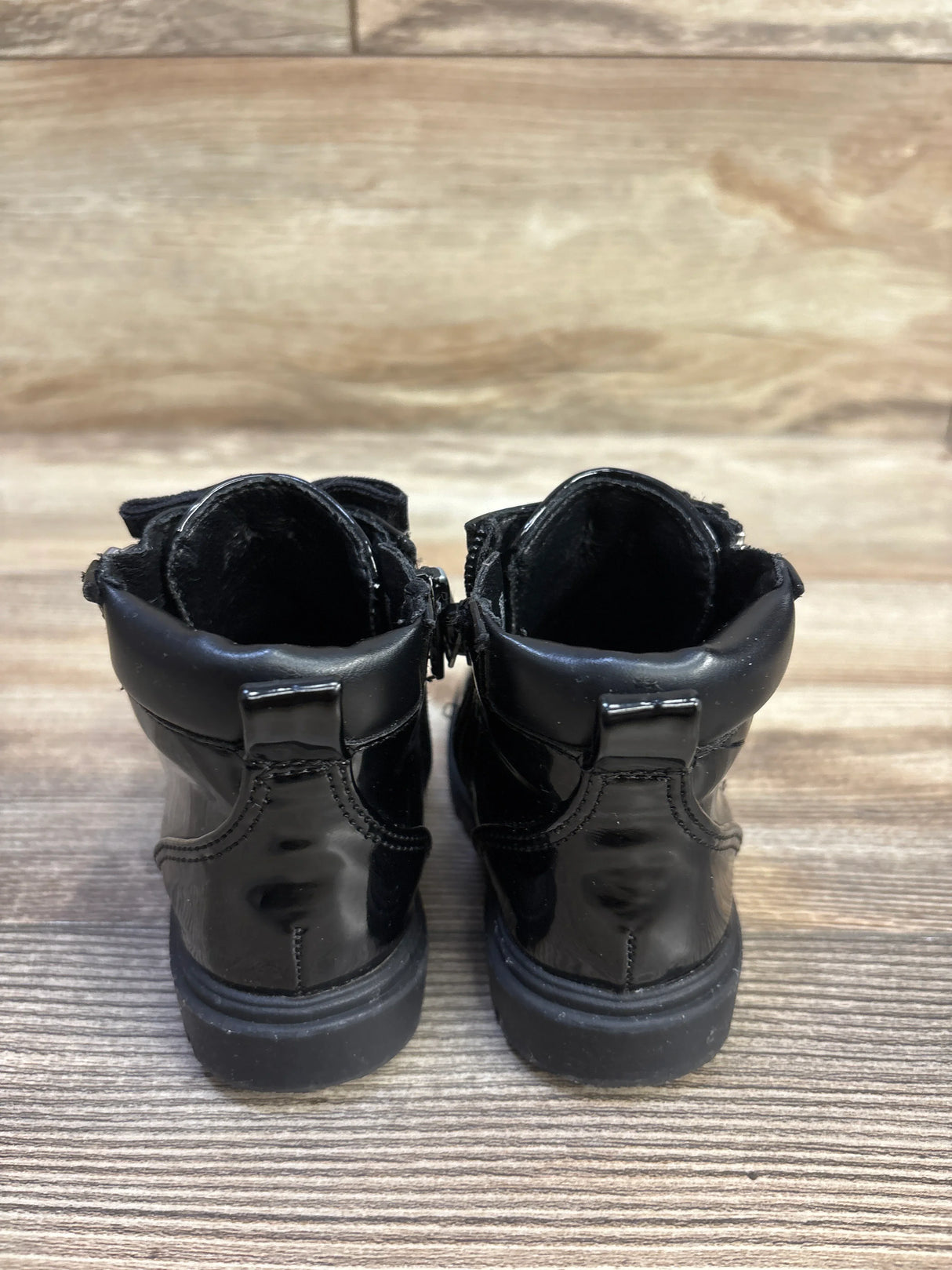 Wonder Nation Leather Boots Black sz 4c