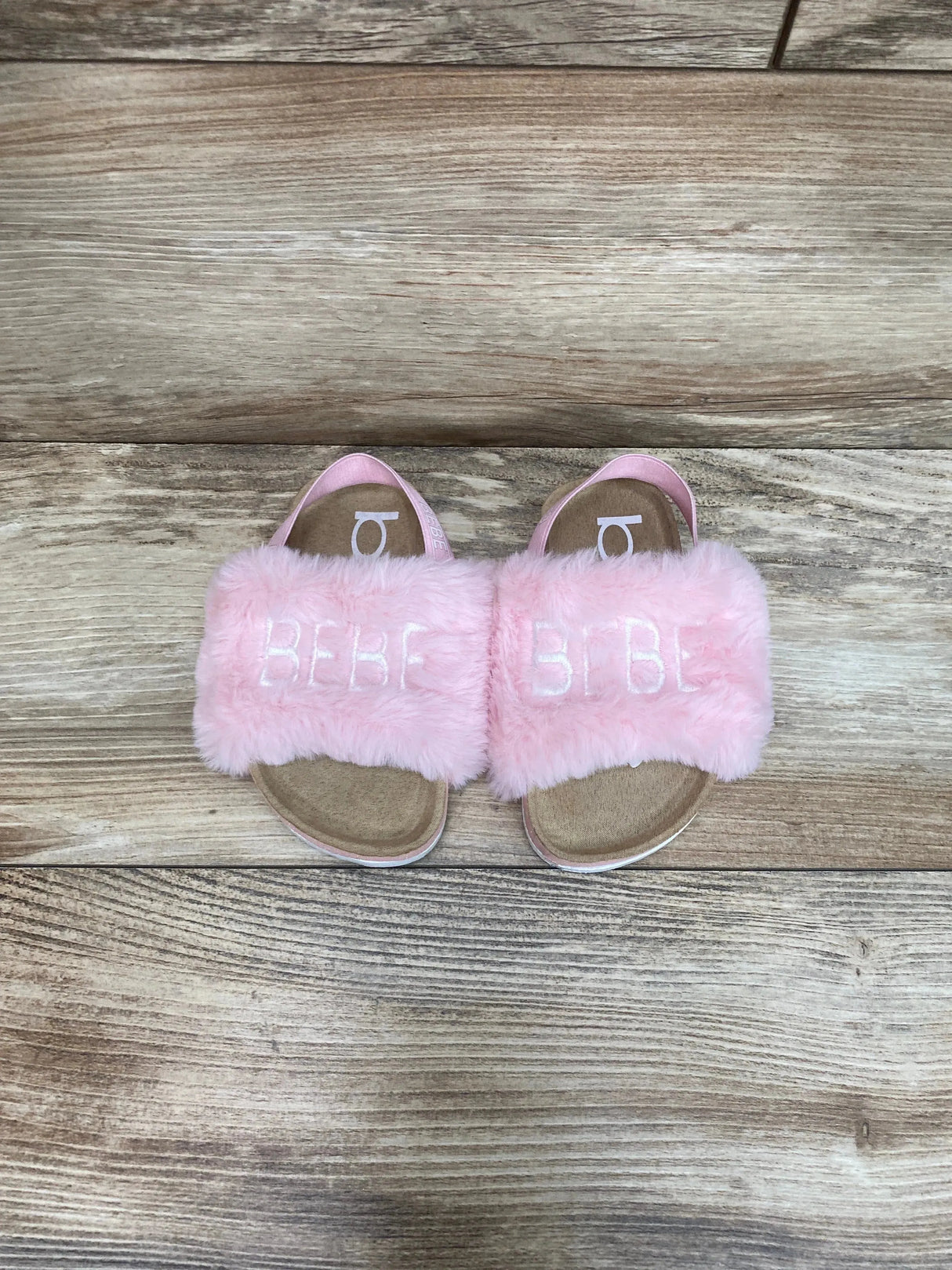 Bebe Pink Faux Fur Sandals Sz 6c - Me n Mommy To Be