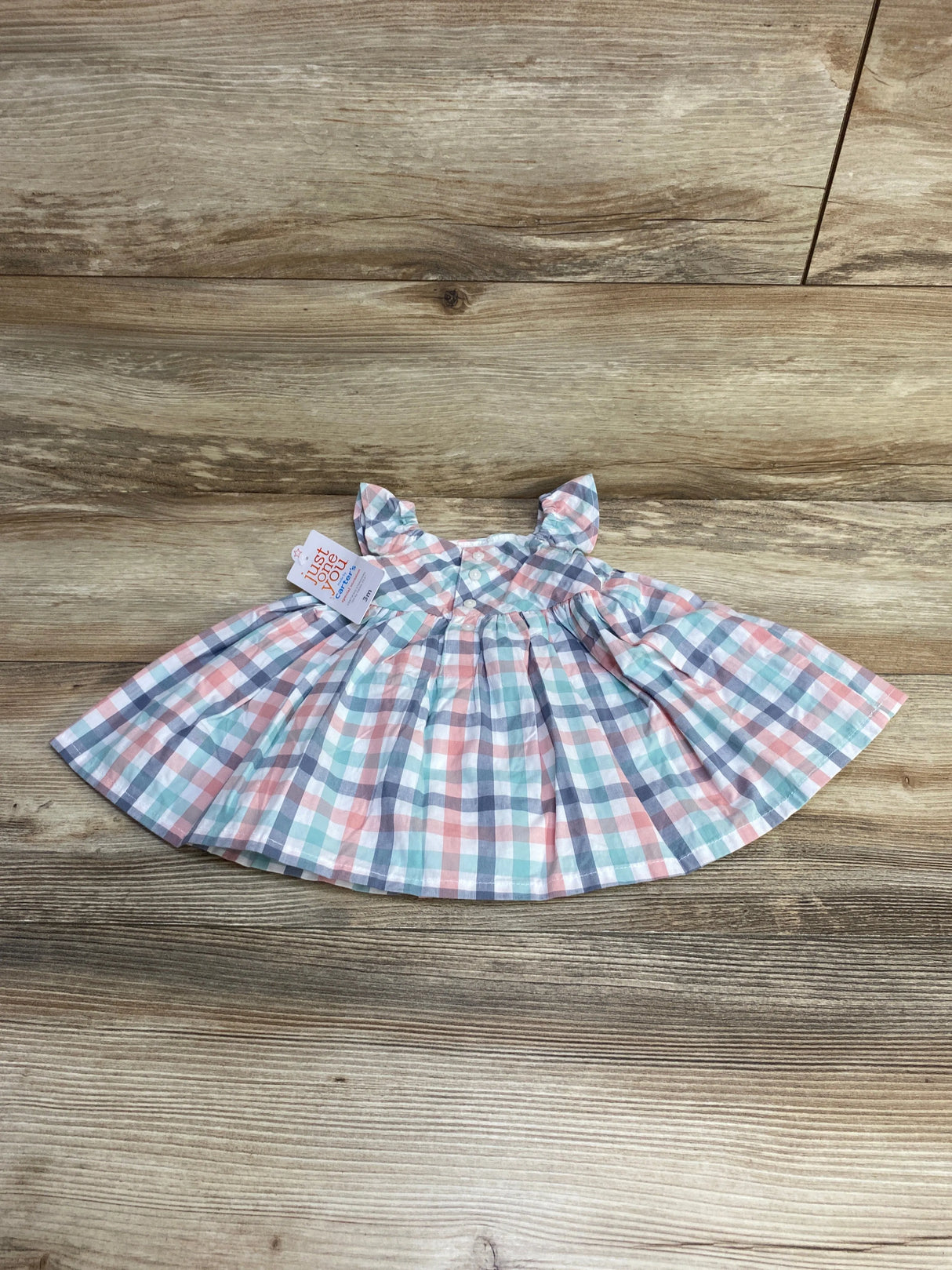 NEW Just One You 2pc Plaid Dress & Bloomers White sz 3m - Me n Mommy To Be