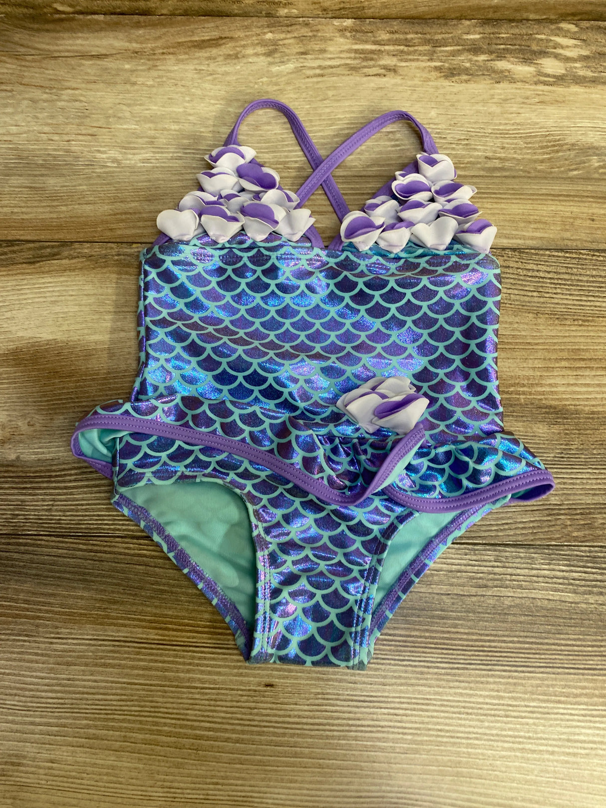 Floatimini Mermaid Scales 1pc Swimsuit Purple sz 2T - Me n Mommy To Be