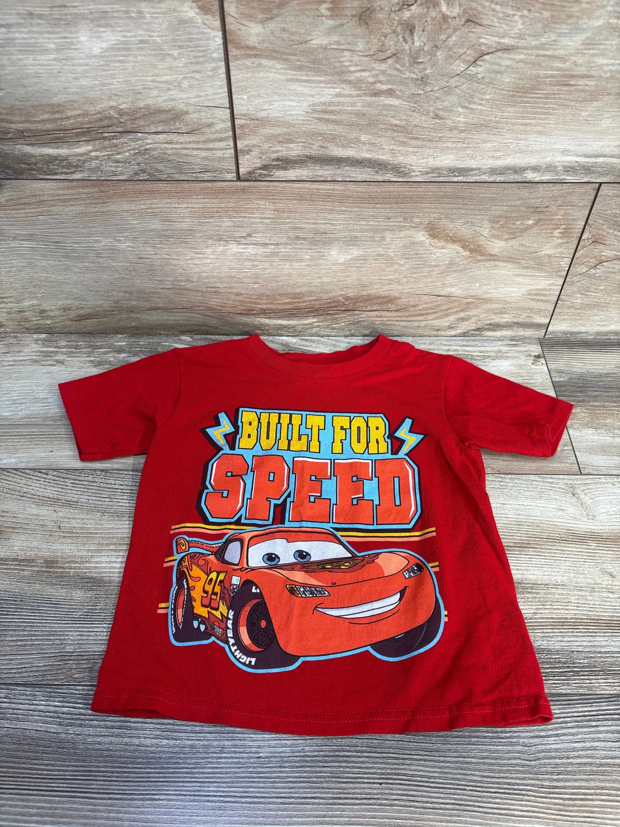 Disney Pixar Cars Build For Speed Shirt Red sz 3T