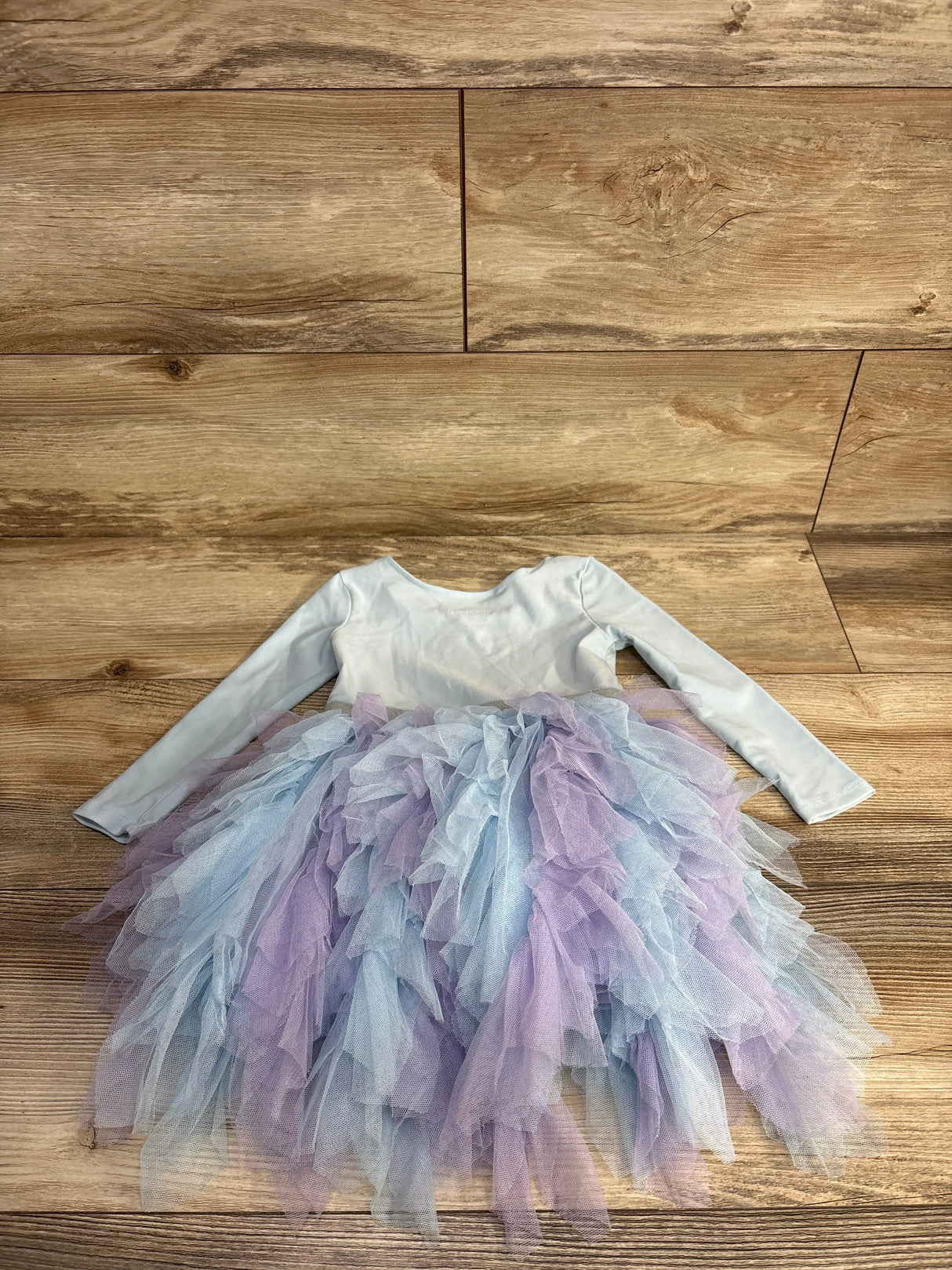Disney Frozen Long Sleeve Tulle Dress Blue sz 2T