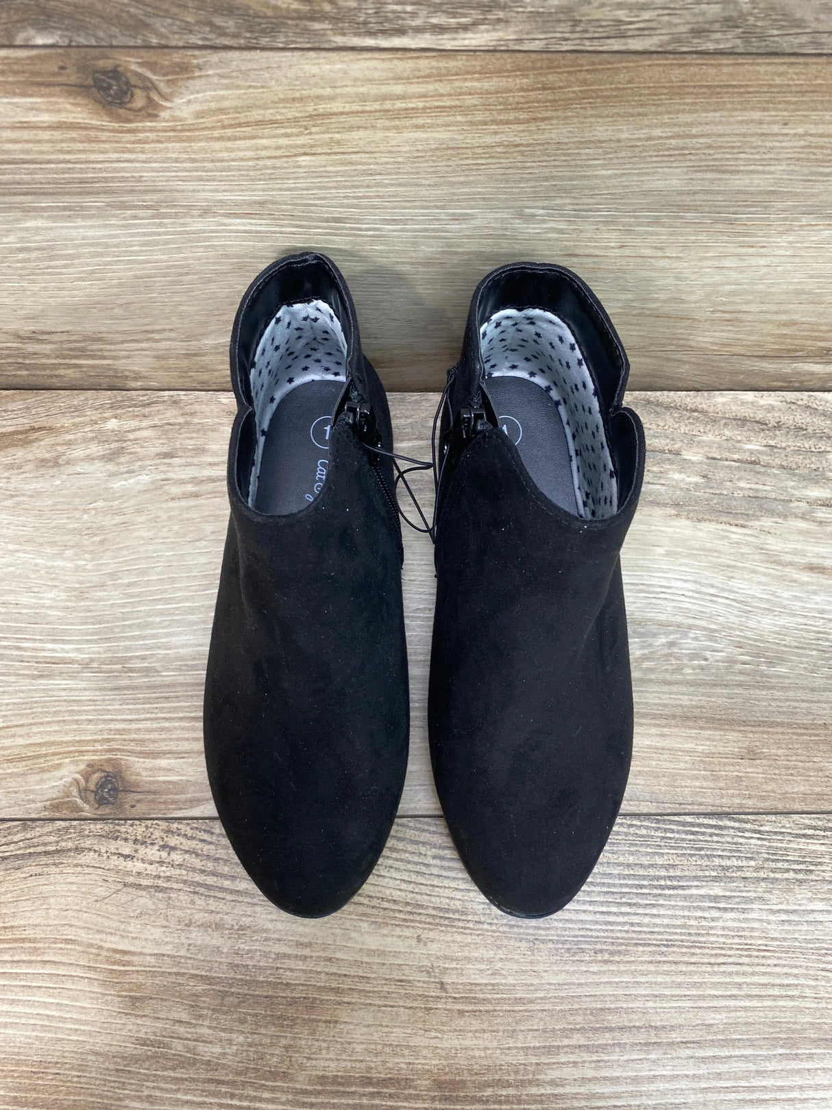 NEW Cat & Jack Penelope Zipper Boots Black Sz 1Y - Me n Mommy To Be