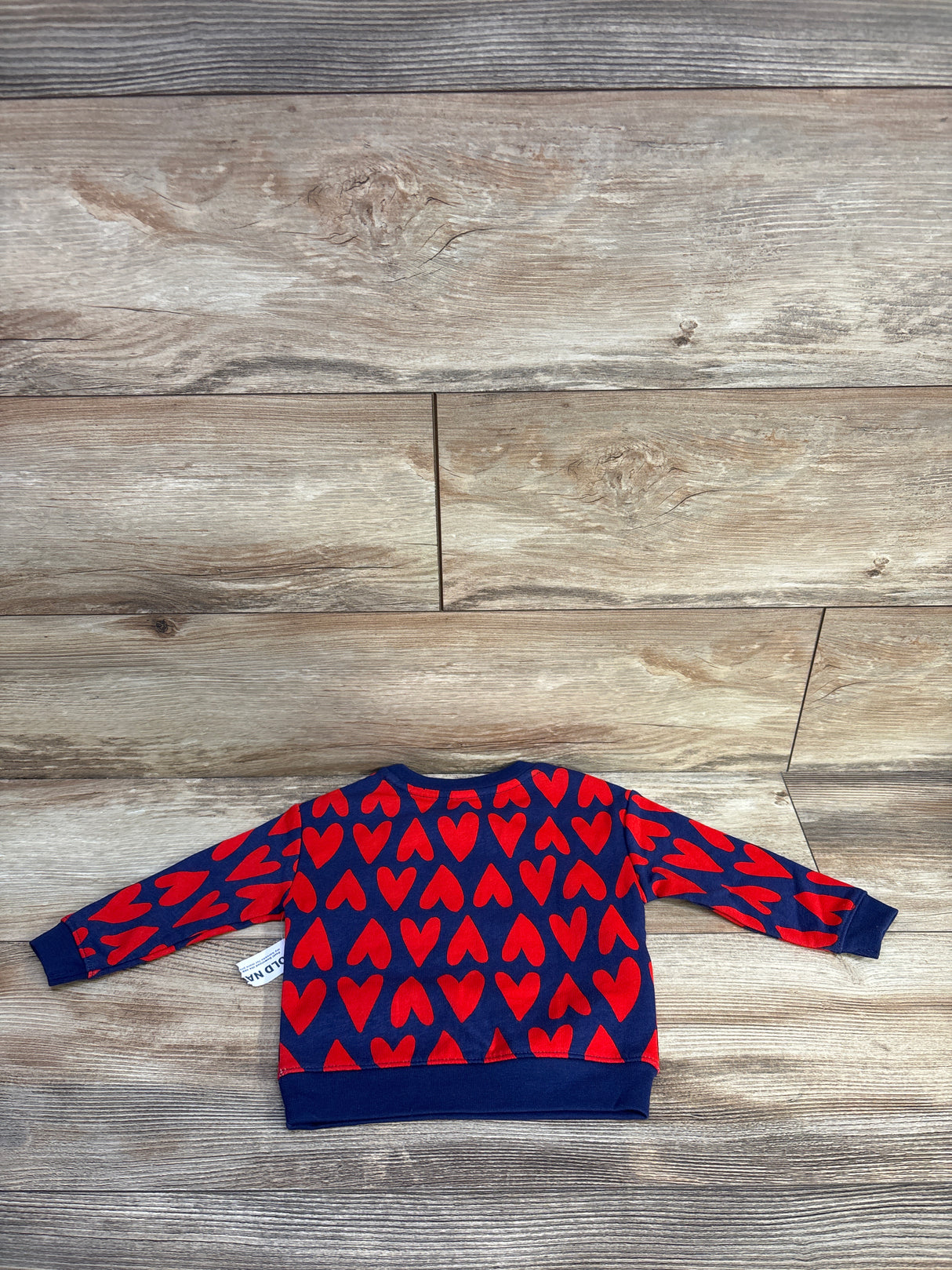 NEW Old Navy Heart Sweatshirt Navy sz 12-18m