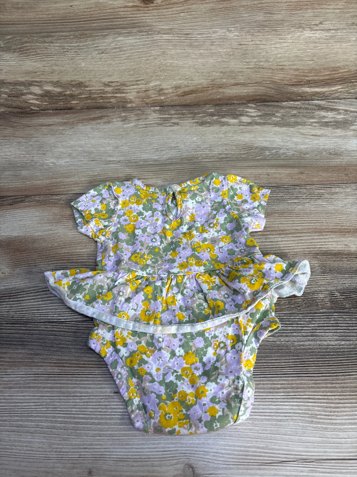 Carter's Floral Skirted Bodysuit Green sz 3m