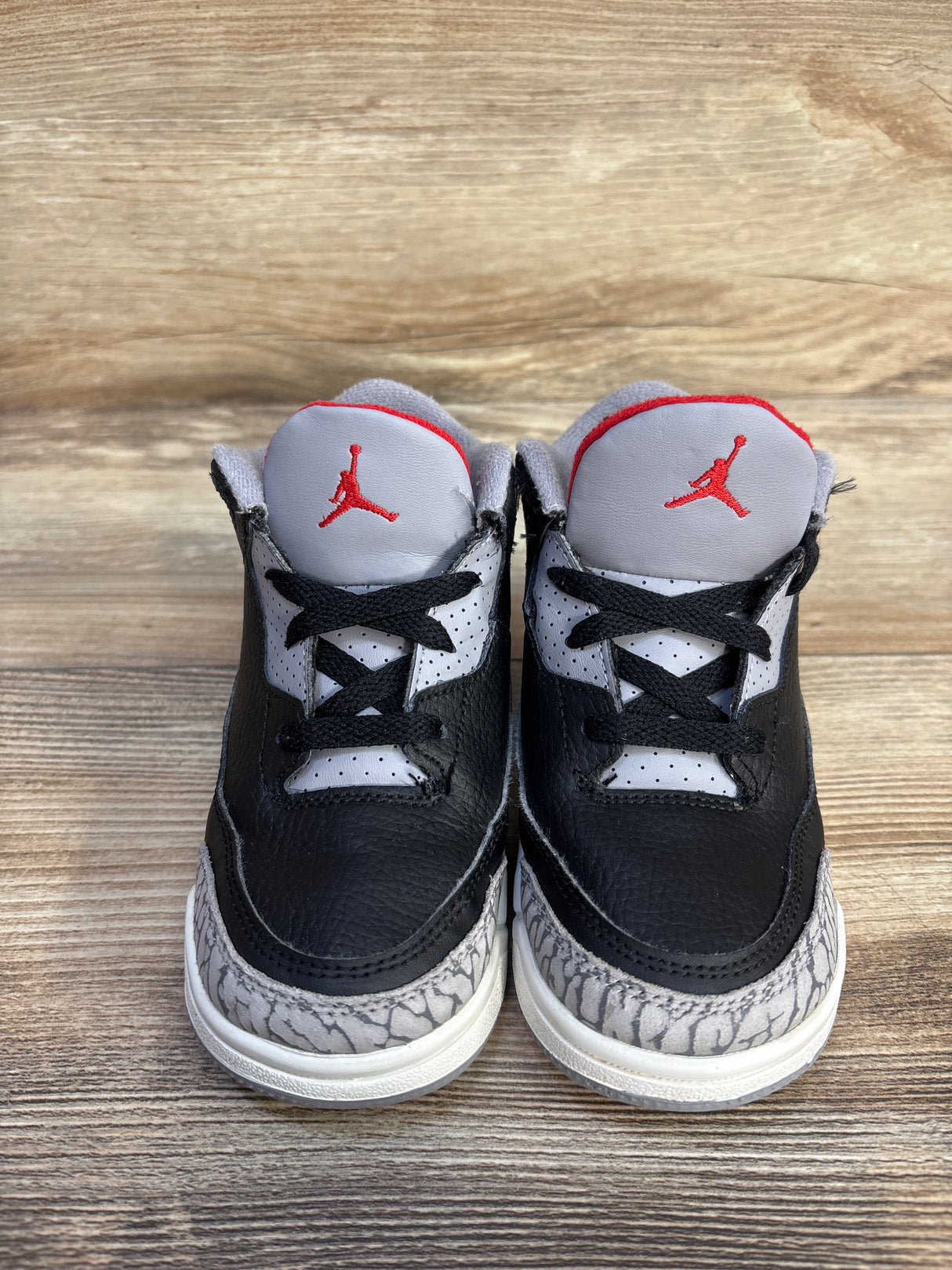 Air Jordan 3 Retro OG TD 'Black Cement' Sneakers sz 10c
