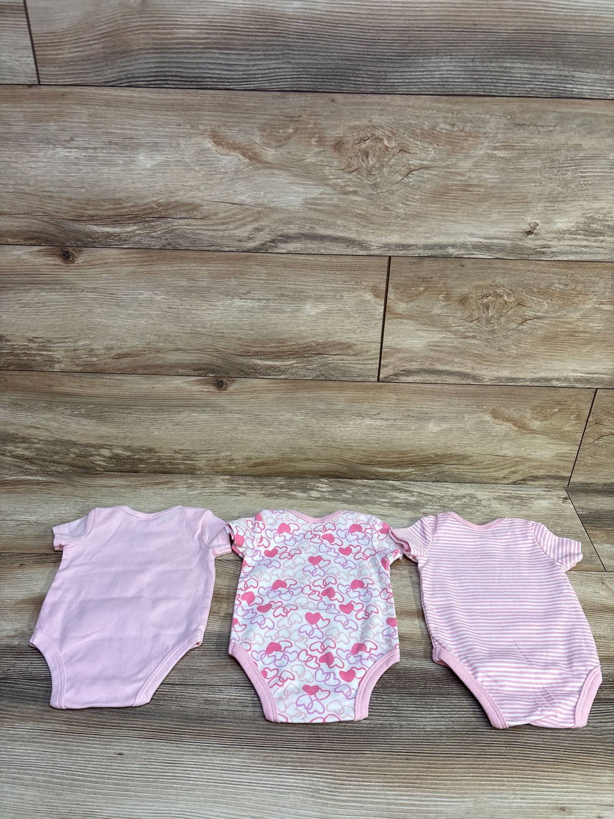 Little Beginnings 3pk Bodysuits Set Pink sz 0-3m