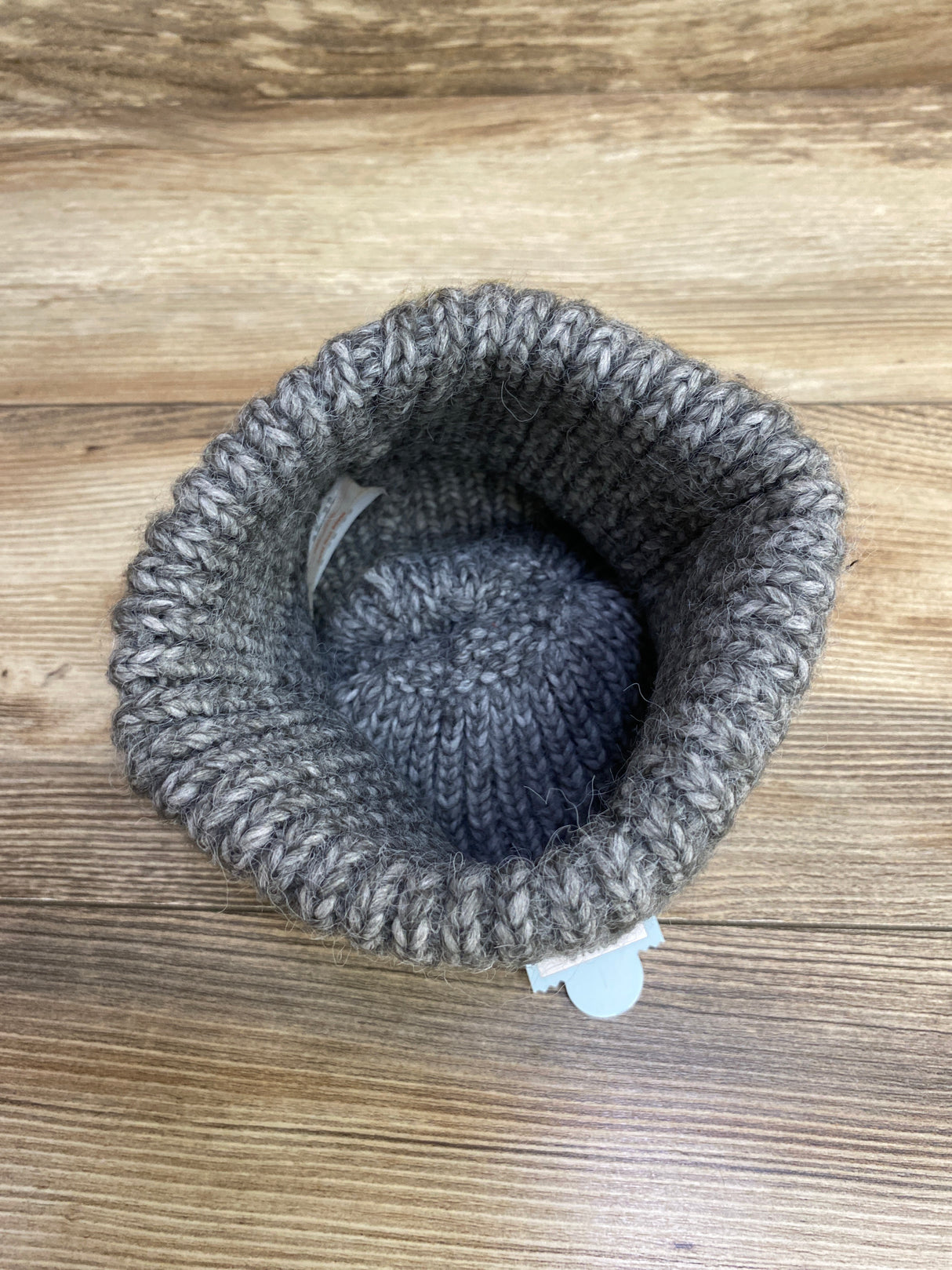 NEW Cat & Jack Knit Beanie w/ Pom Pom Grey sz 2T-5T