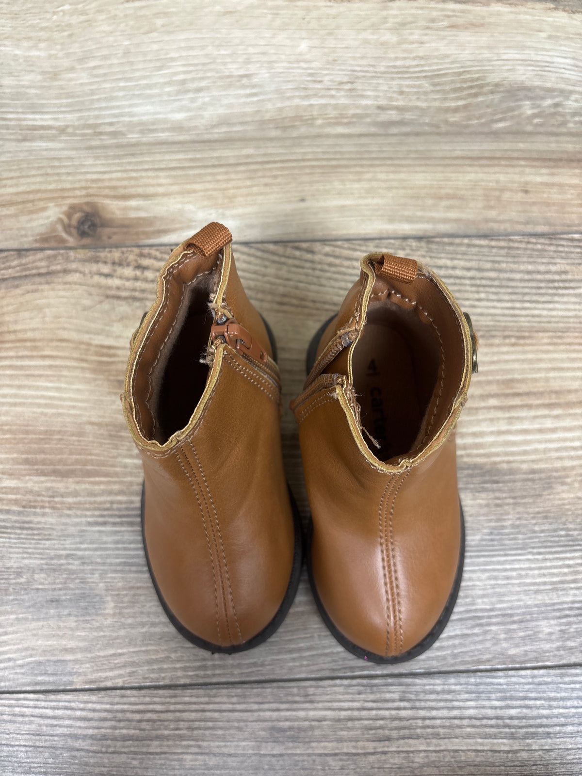 Carter's Heart Buckle Ankle Boots Brown sz 4c