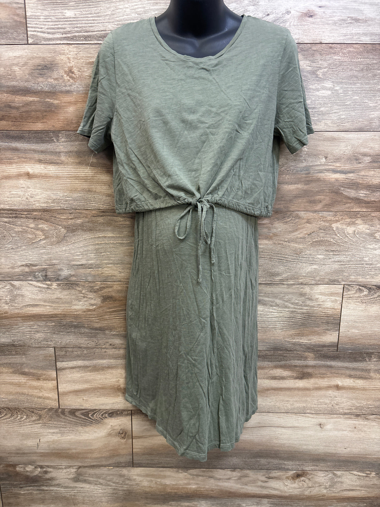 H&M Mama Maternity Nursing Dress Green sz Medium