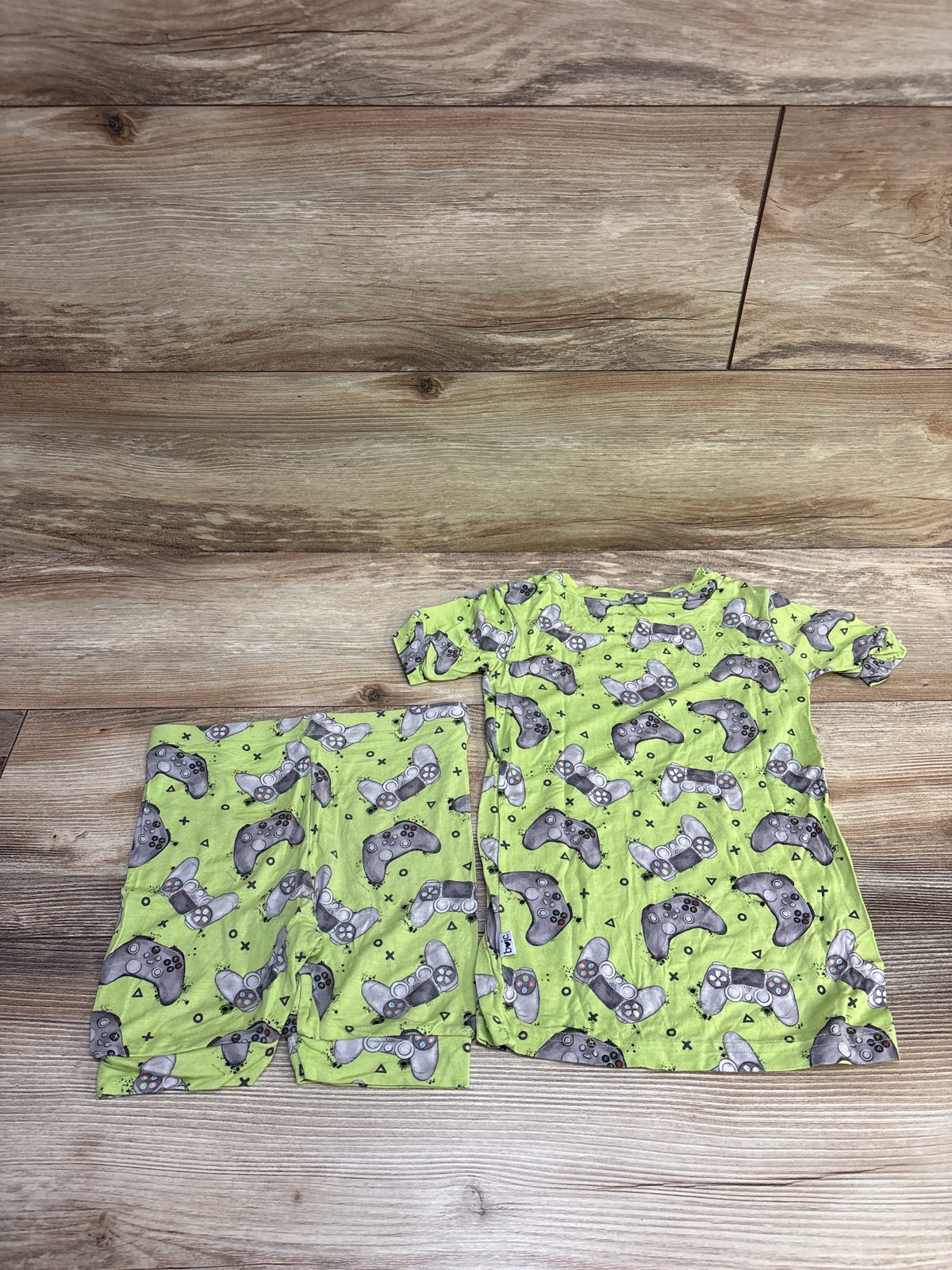Bundle of Joy 2pc Bamboo Game Controller Pajama Set Green sz 4T