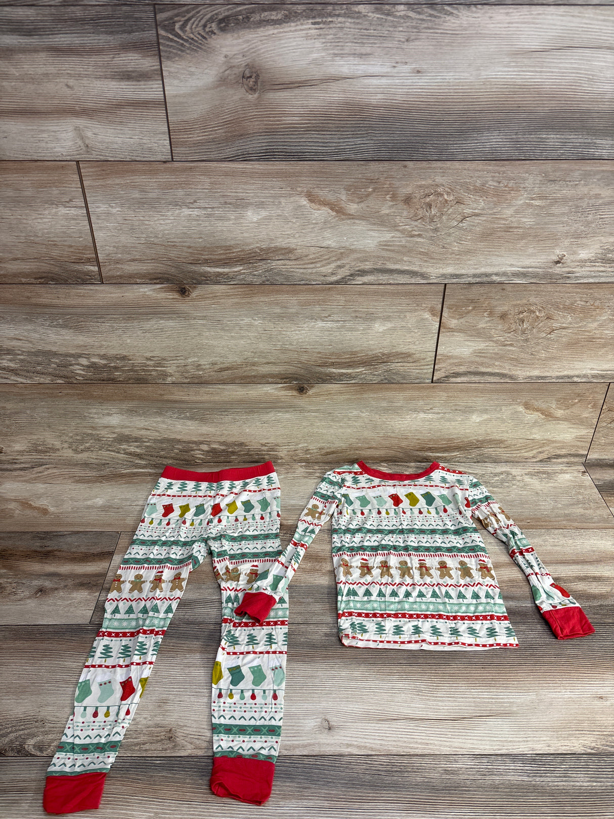 Little Sleepies Fair Isle 2pc Pajama Set White sz 3T
