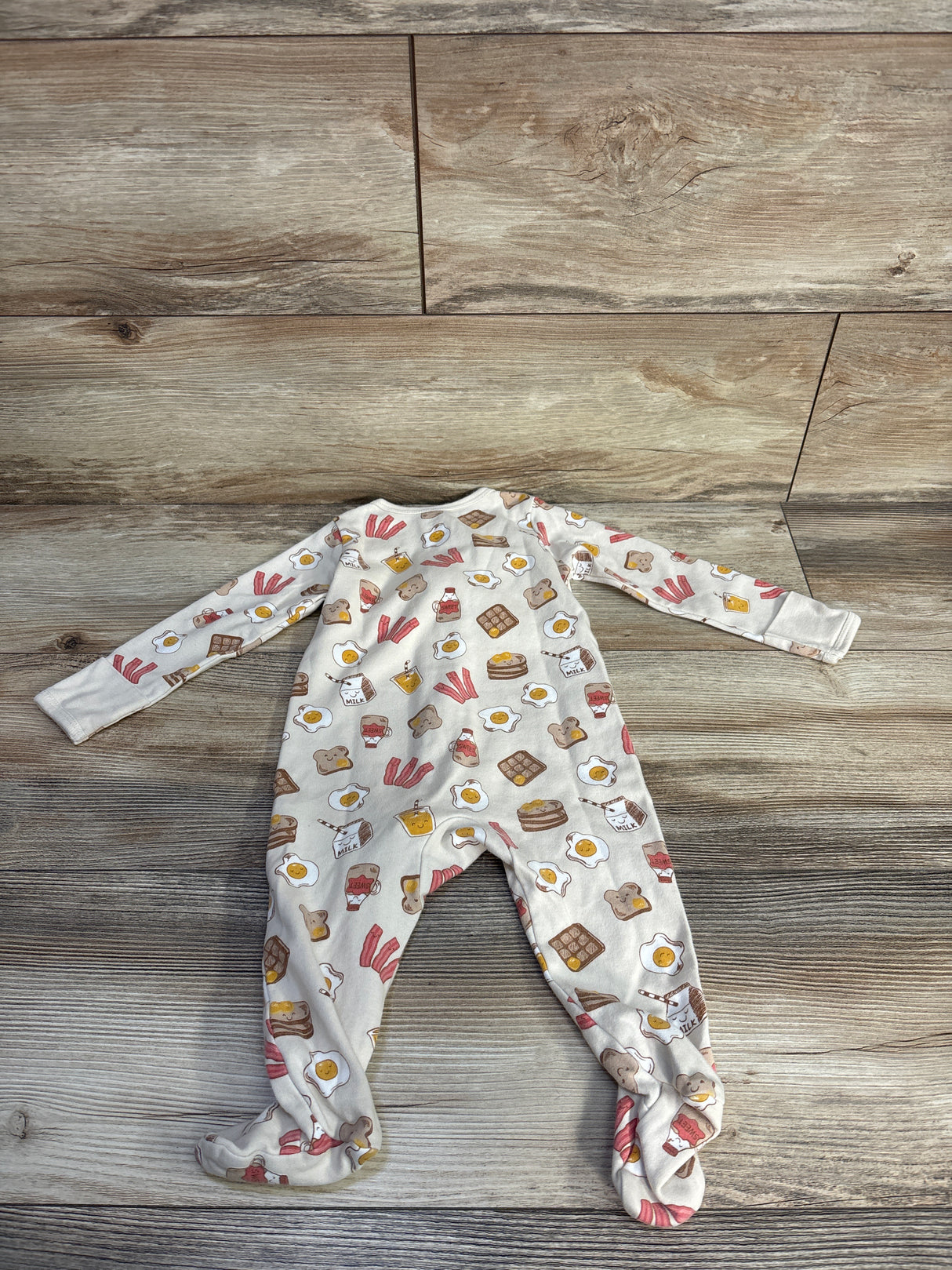 Wonder Nation Breakfast Sleeper Cream sz 6-9m