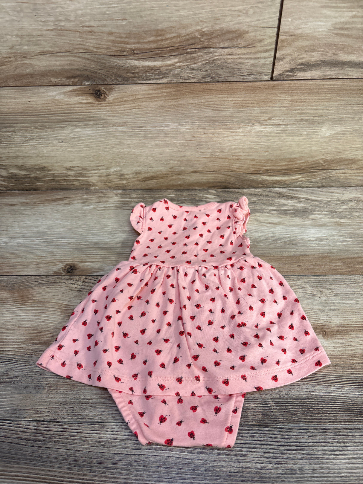 Carter's Ladybug Bodysuit Dress Pink sz 3m