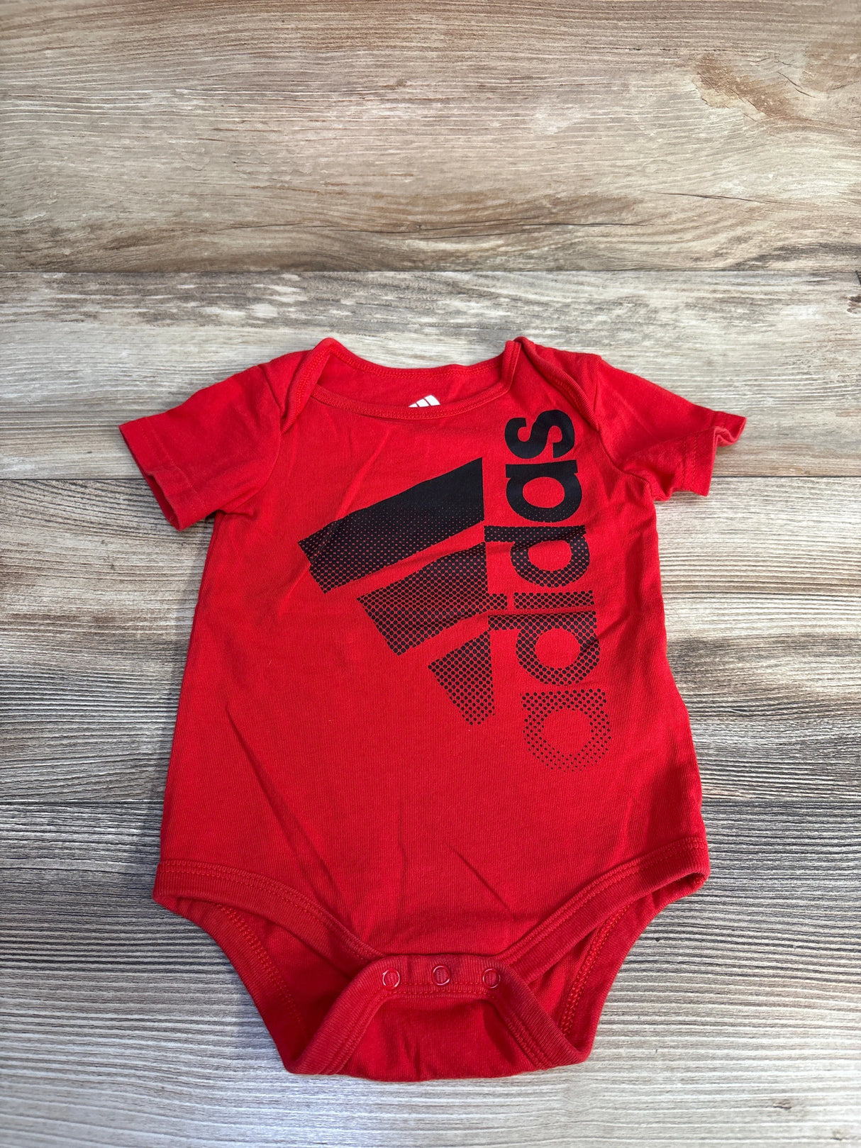 Adidas Logo Bodysuit Red sz 12m - Me n Mommy To Be