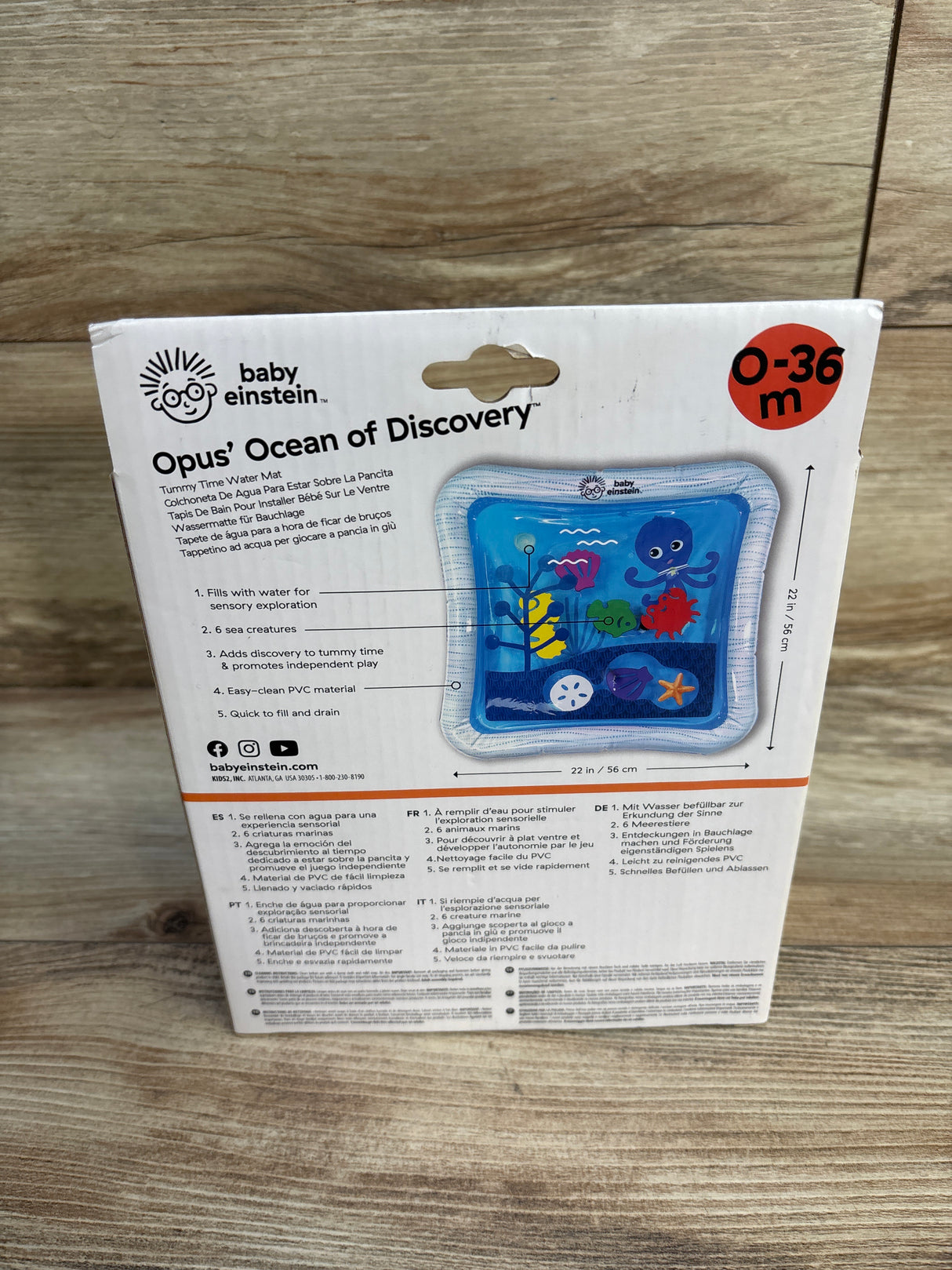 NEW Baby Einstein Opus' Ocean Of Discovery Tummy Time Water Mat