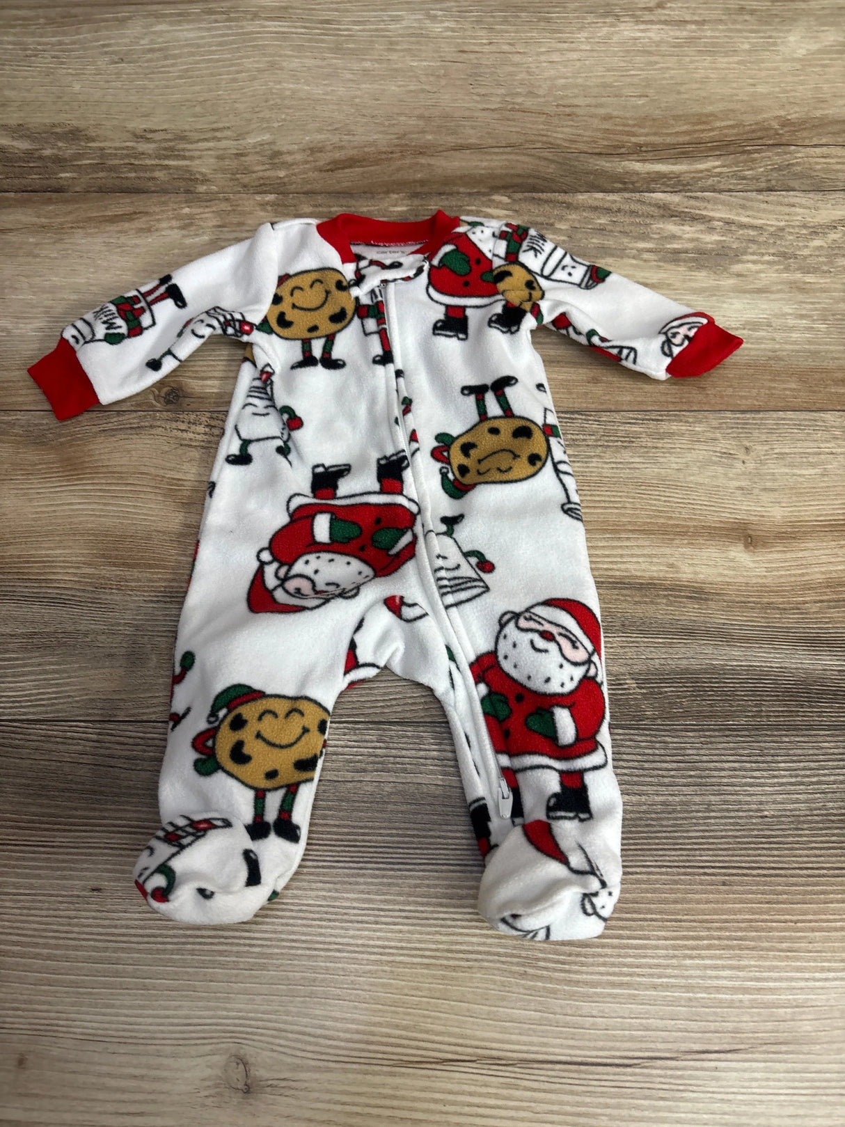 Carter's Christmas Blanket Sleeper White sz Newborn