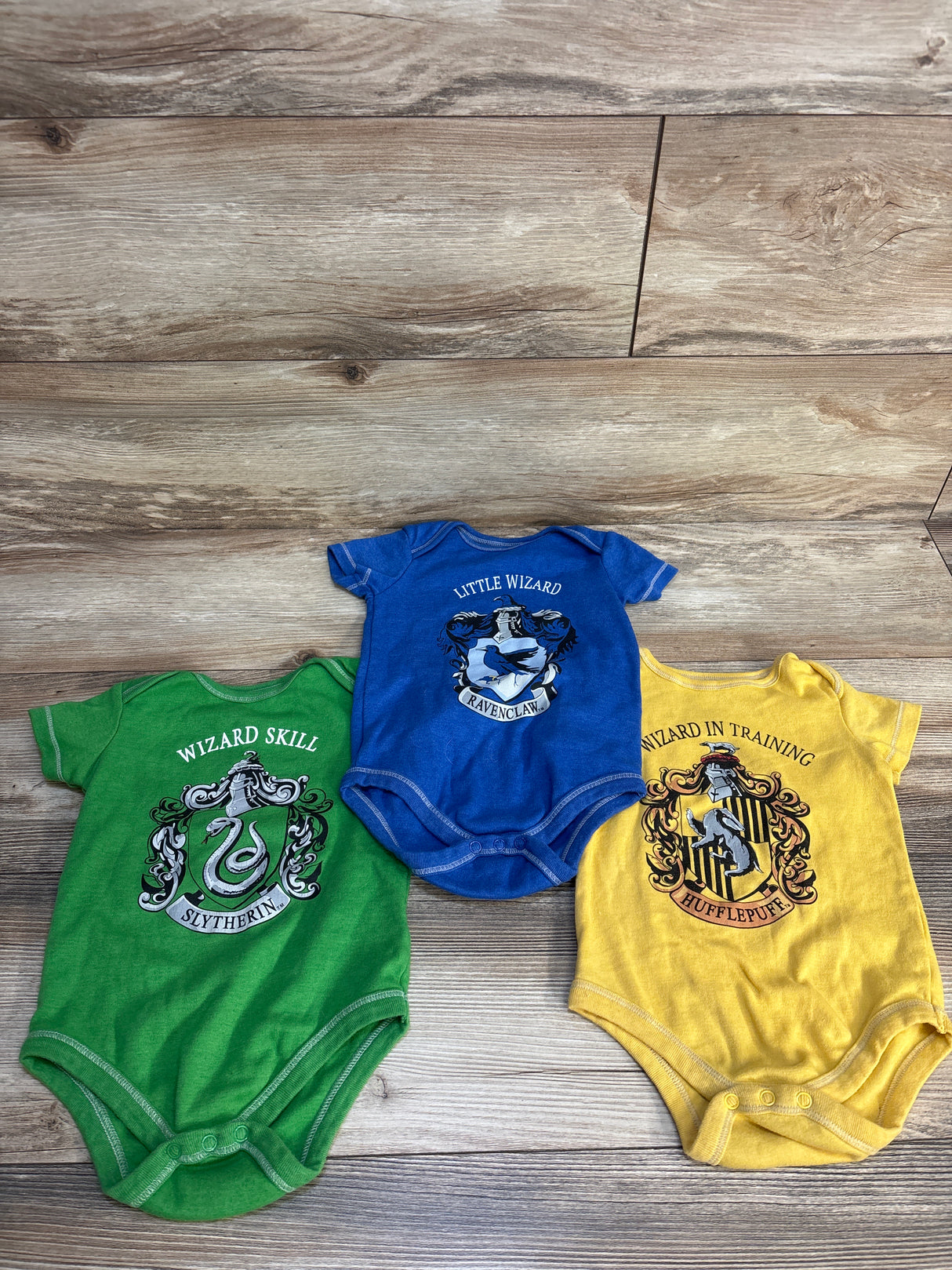 Wizarding World Harry Potter 3pk Wizard House Bodysuit Set Yellow sz 12m