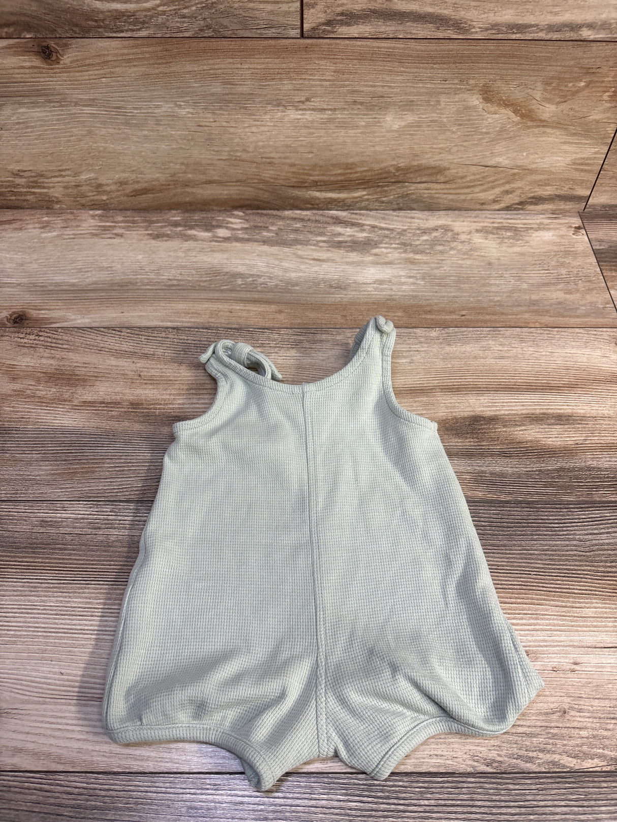 Just One You Waffle Knit Shortie Romper Green sz 6m