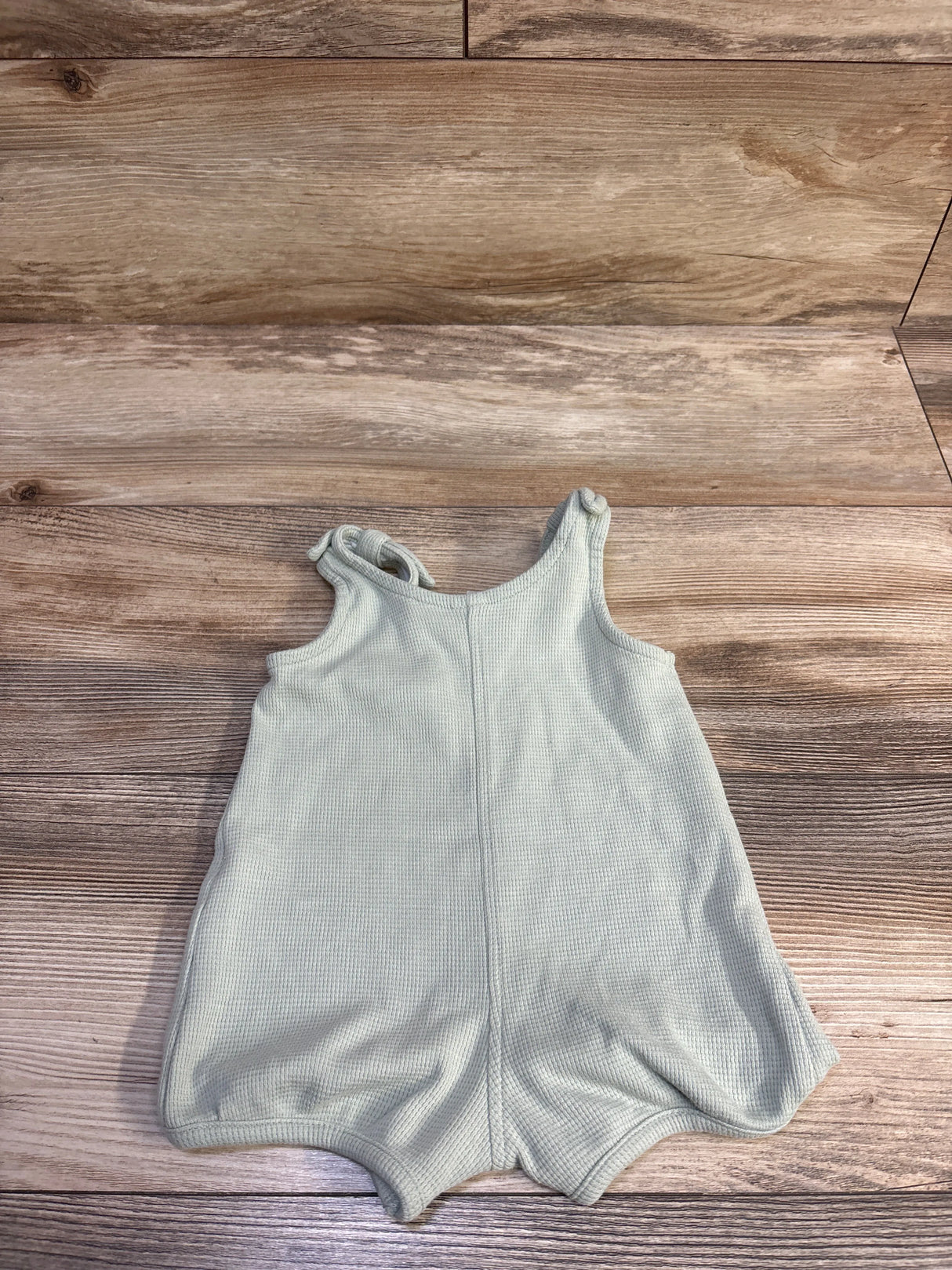 Just One You Waffle Knit Shortie Romper Green sz 6m