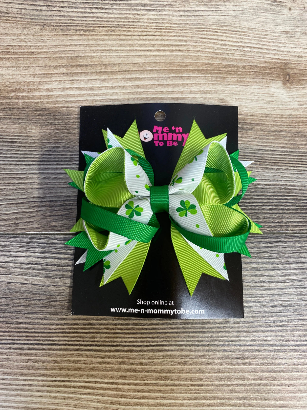 NEW St. Patrick's Day Hair Bow - Me n Mommy To Be