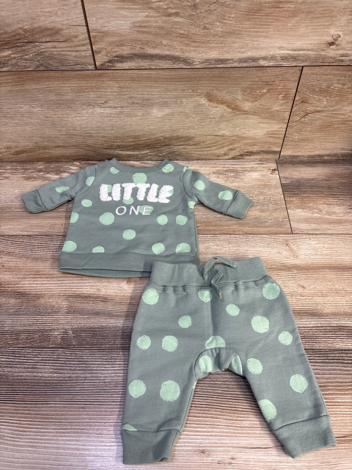 Starting Out 2pc Little One Sweatshirt & Pants Set Green sz Newborn