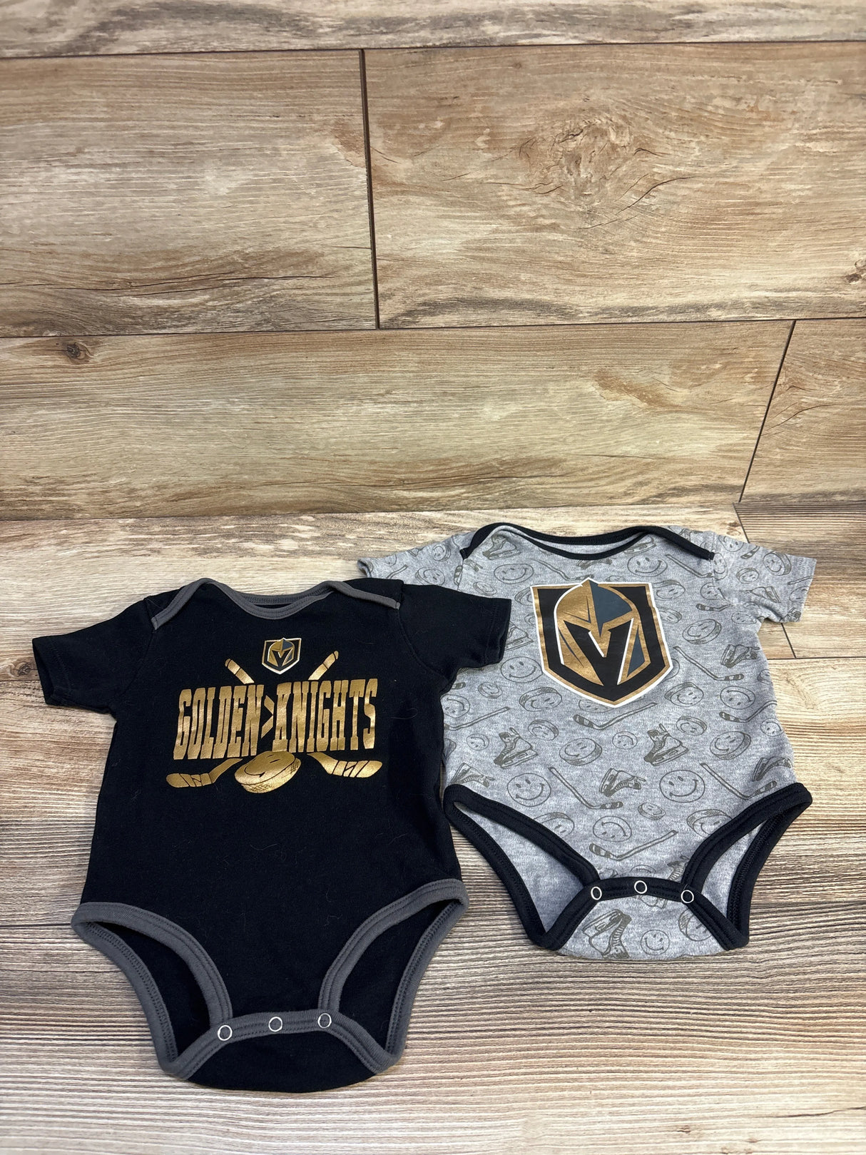 NHL 2pk Golden Knights Bodysuit Grey sz 18m