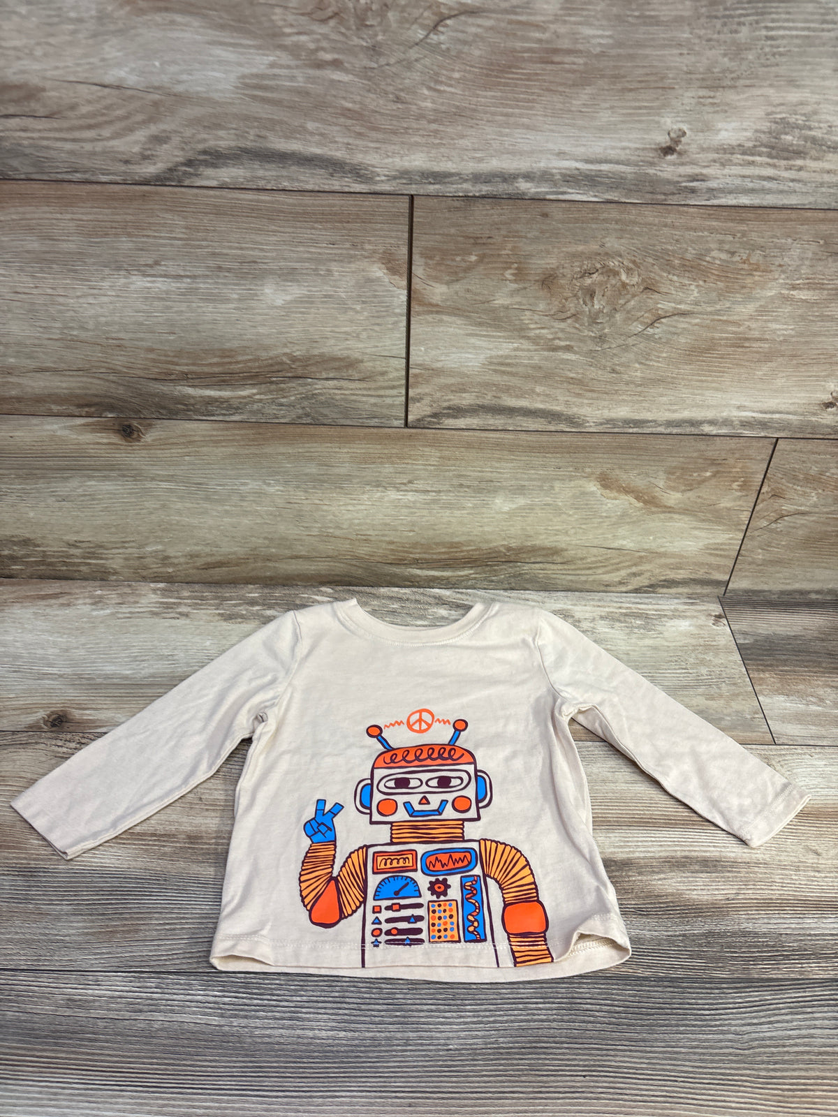 Cat & Jack Long Sleeve Shirt Beige sz 18m