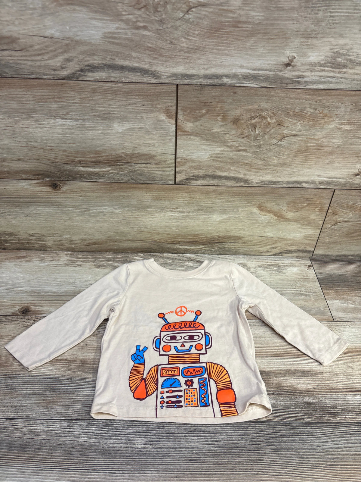 Cat & Jack Long Sleeve Shirt Beige sz 18m