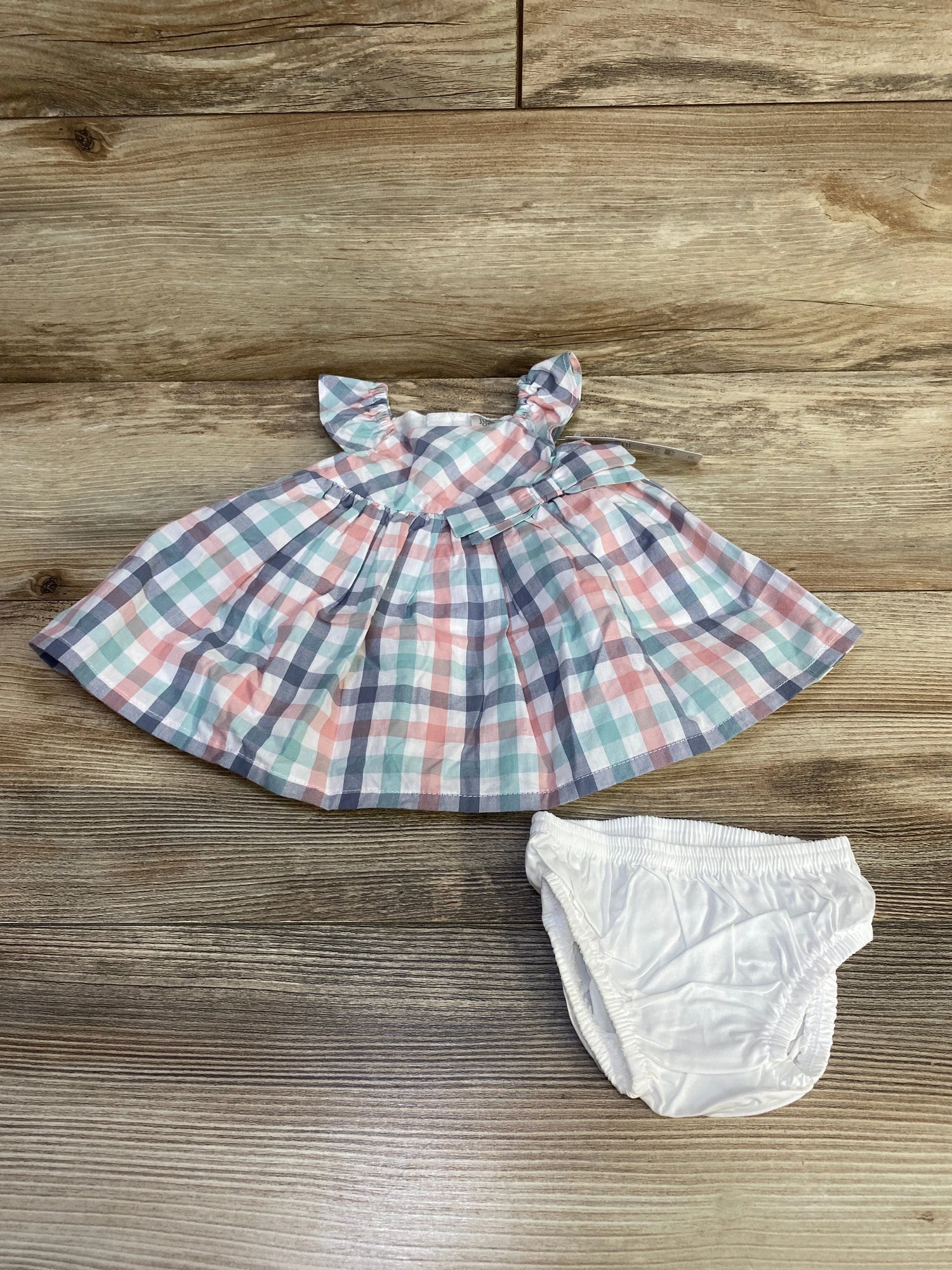 NEW Just One You 2pc Plaid Dress & Bloomers White sz Newborn - Me n Mommy To Be
