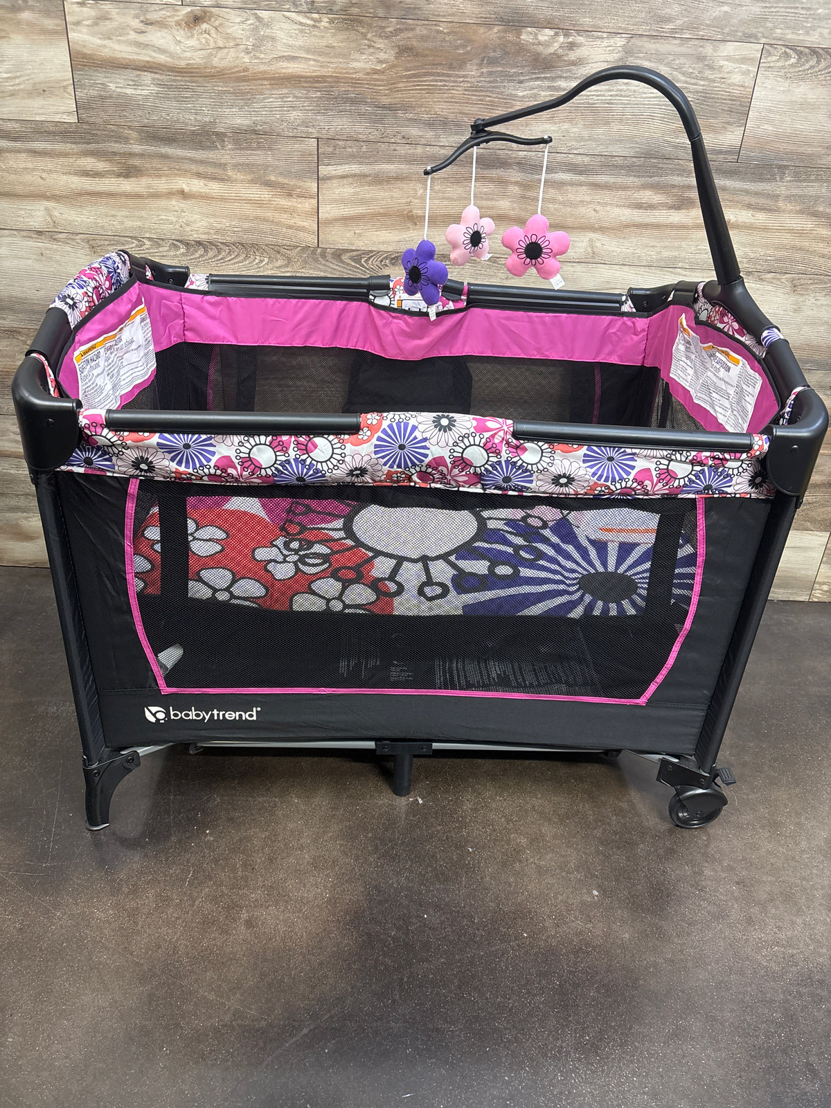 Baby Trend Nursery Center Playard in Floral Garden