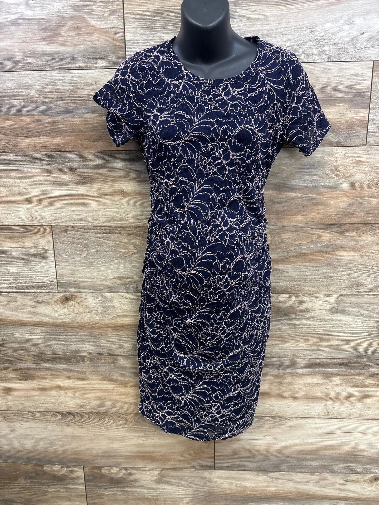 Motherhood Maternity Lace Navy Dress sz Medium