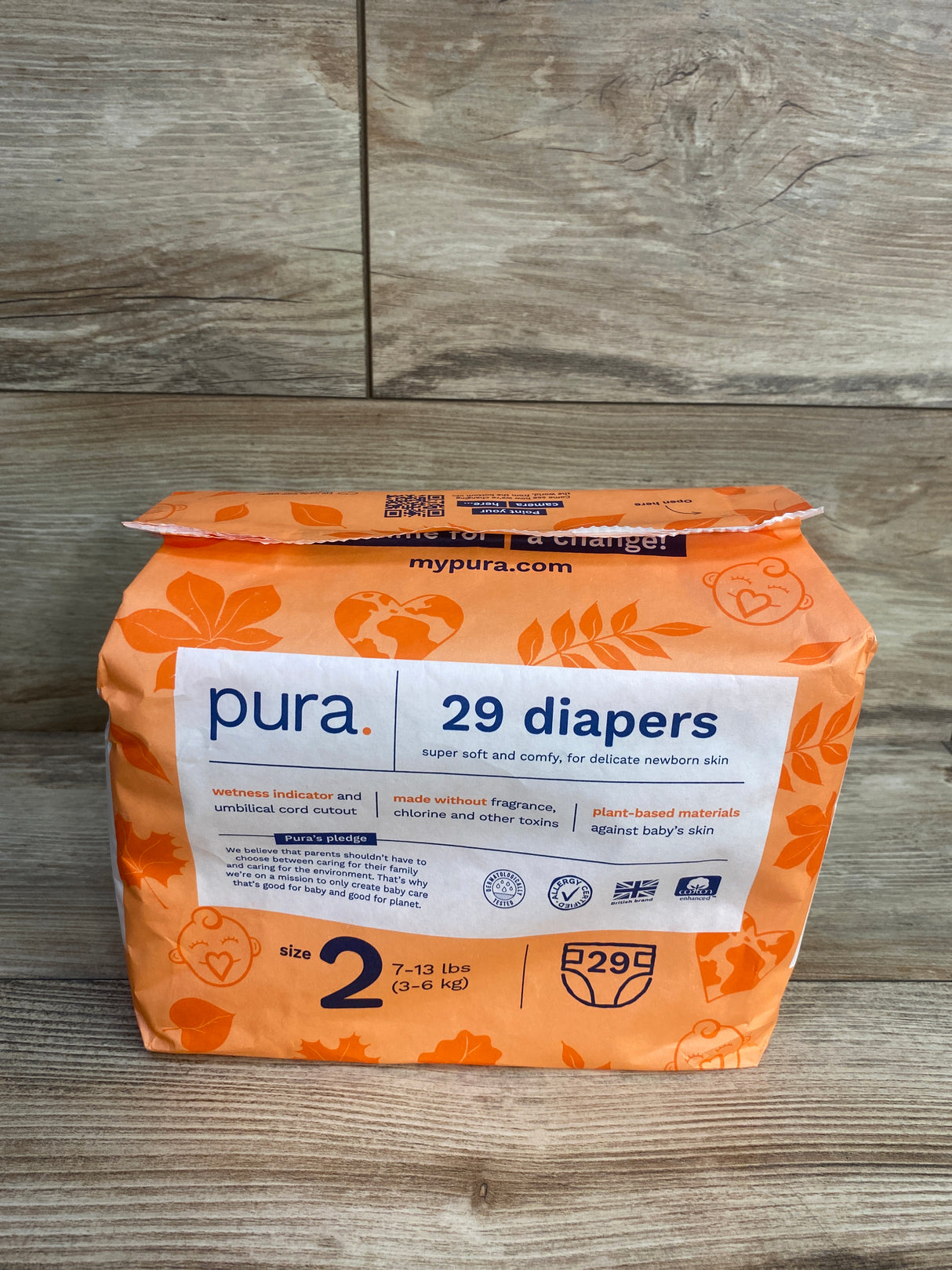 NEW Pura Diapers Size 2 29ct.
