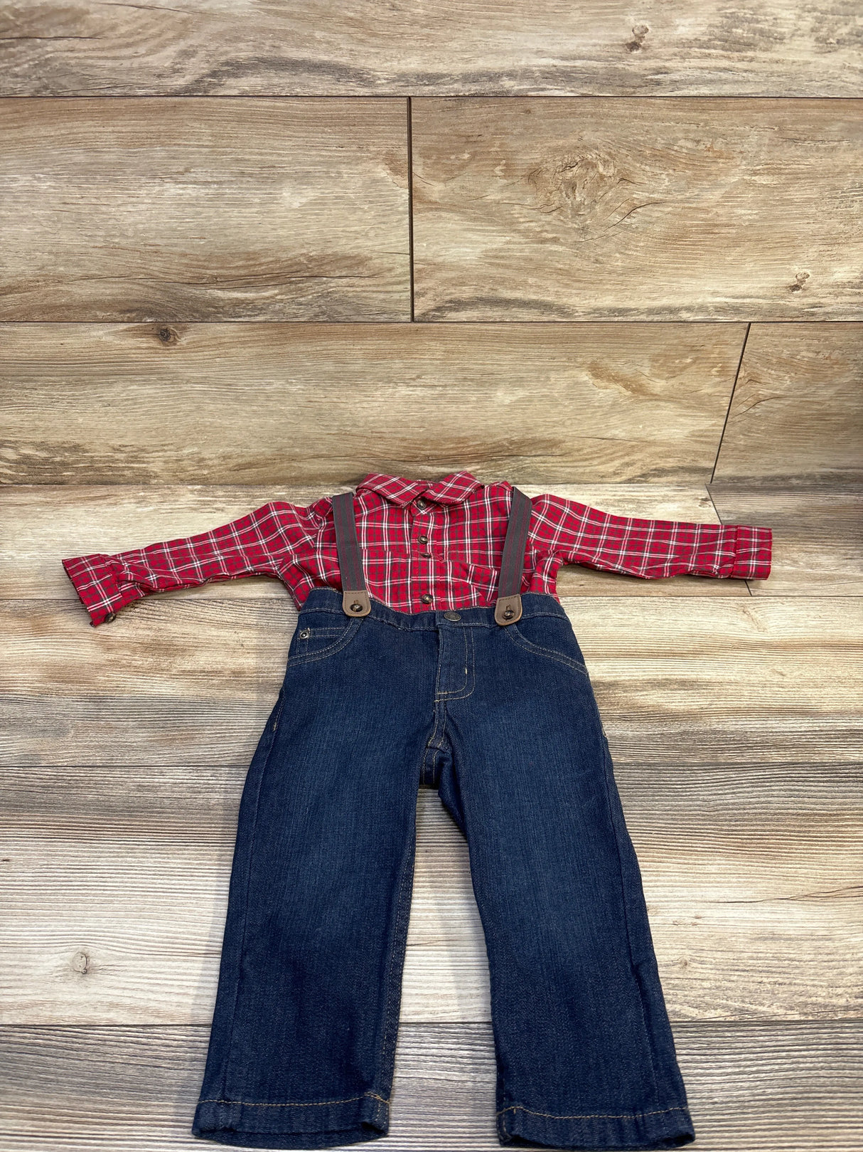 Carter's 3pc Suspender Set Red sz 12m