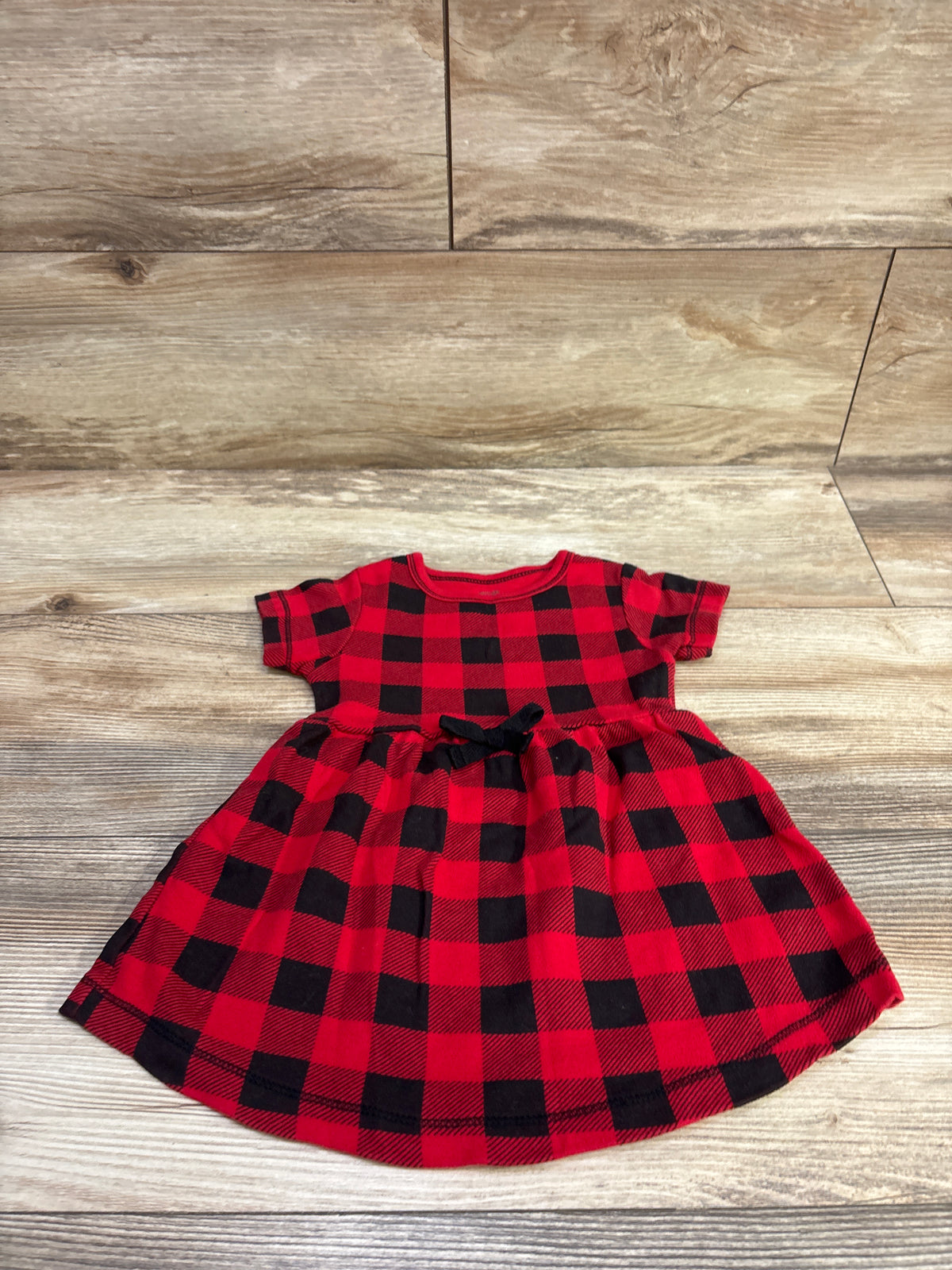 Touched By Nature Buffalo Plaid Dress Red sz 9-12m