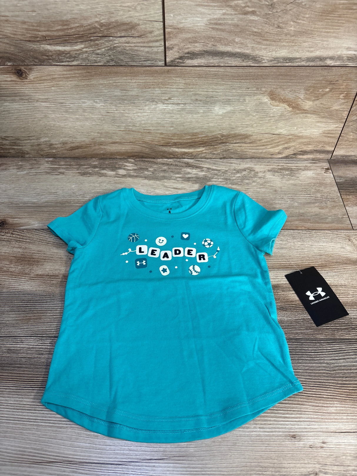 NEW Under Armour Leader Shirt Teal sz 4T