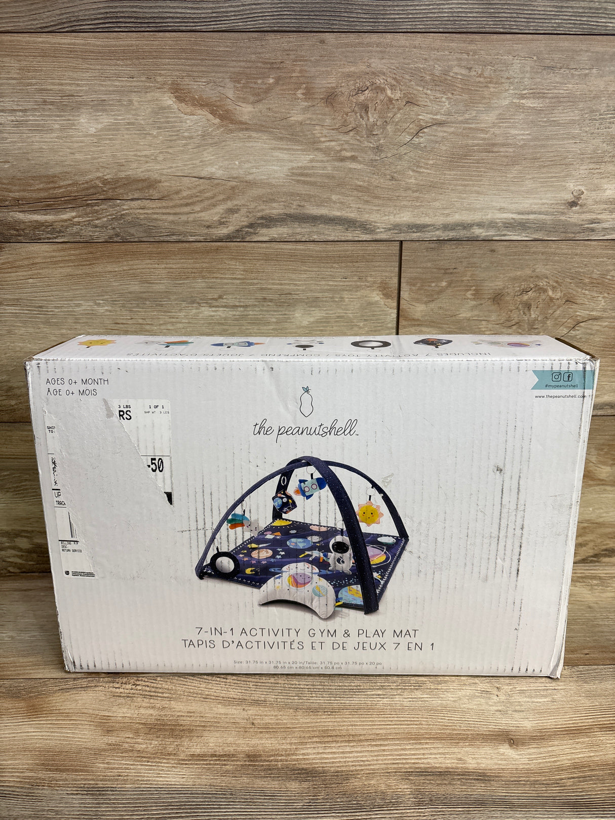 The Peanutshell Space 7-in-1 Activity Play Gym & Play Mat