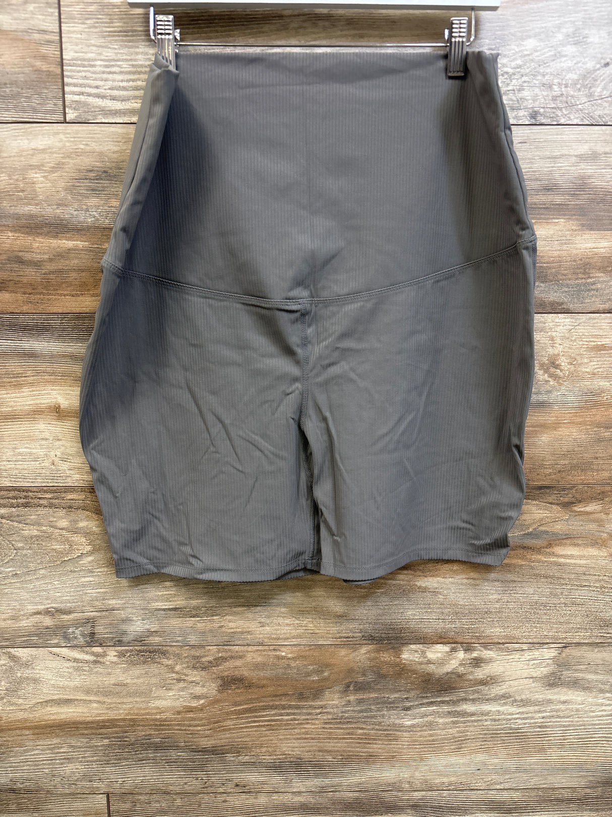 Motherhood Maternity Ribbed Biker Shorts Grey sz XL