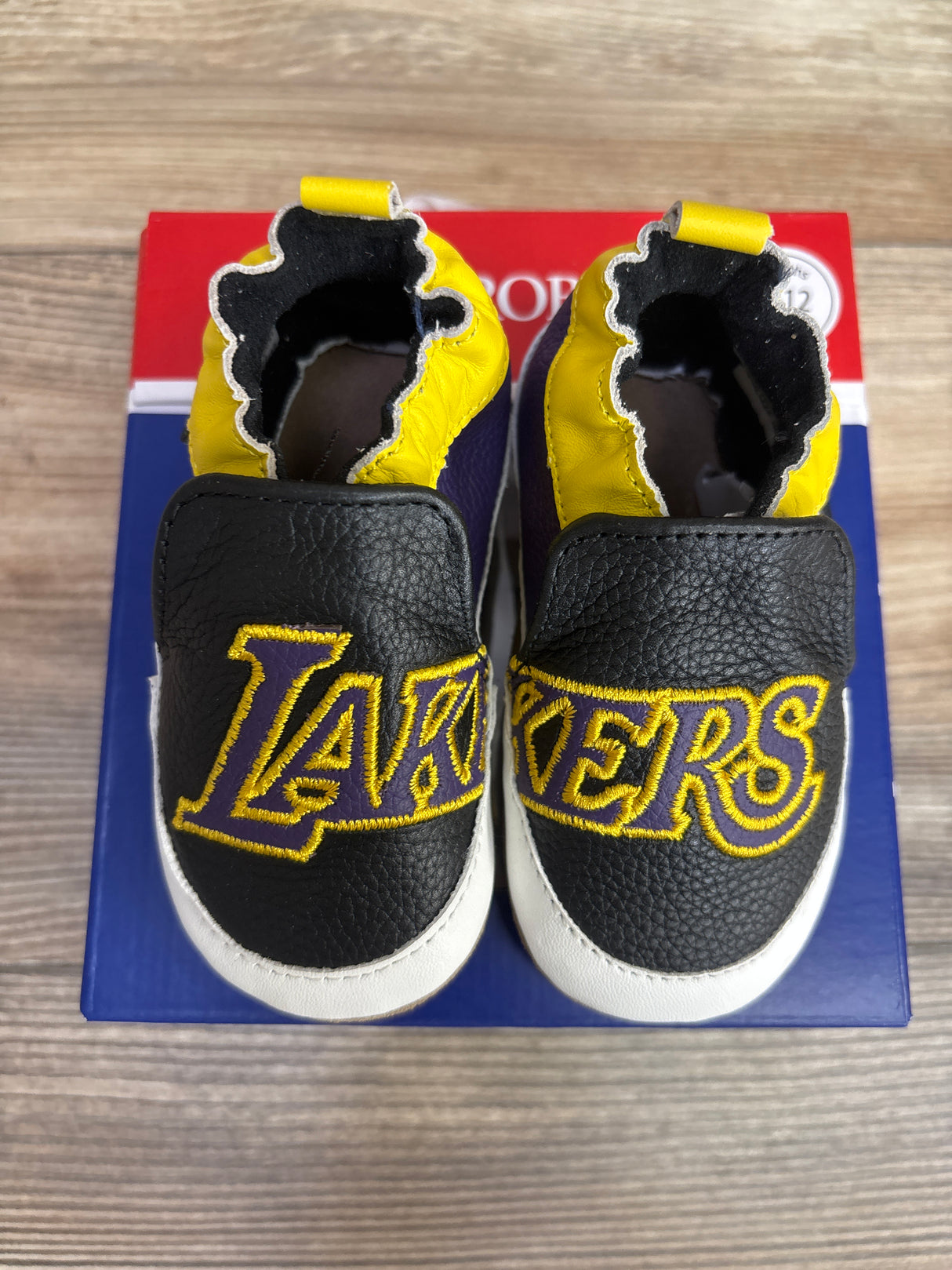 NEW Robeez NBA Lakers Soft Sole Shoes Black sz 3/4c