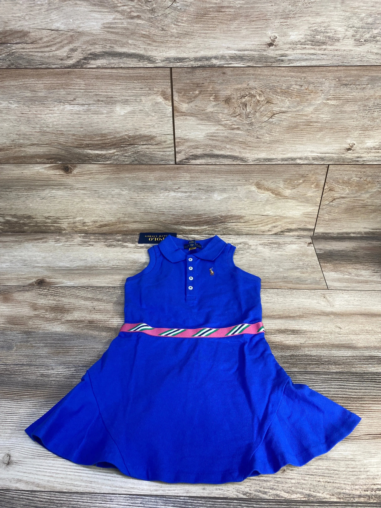 NEW Polo Ralph Lauren Cotton Polo Dress in Blue Iris sz 3T