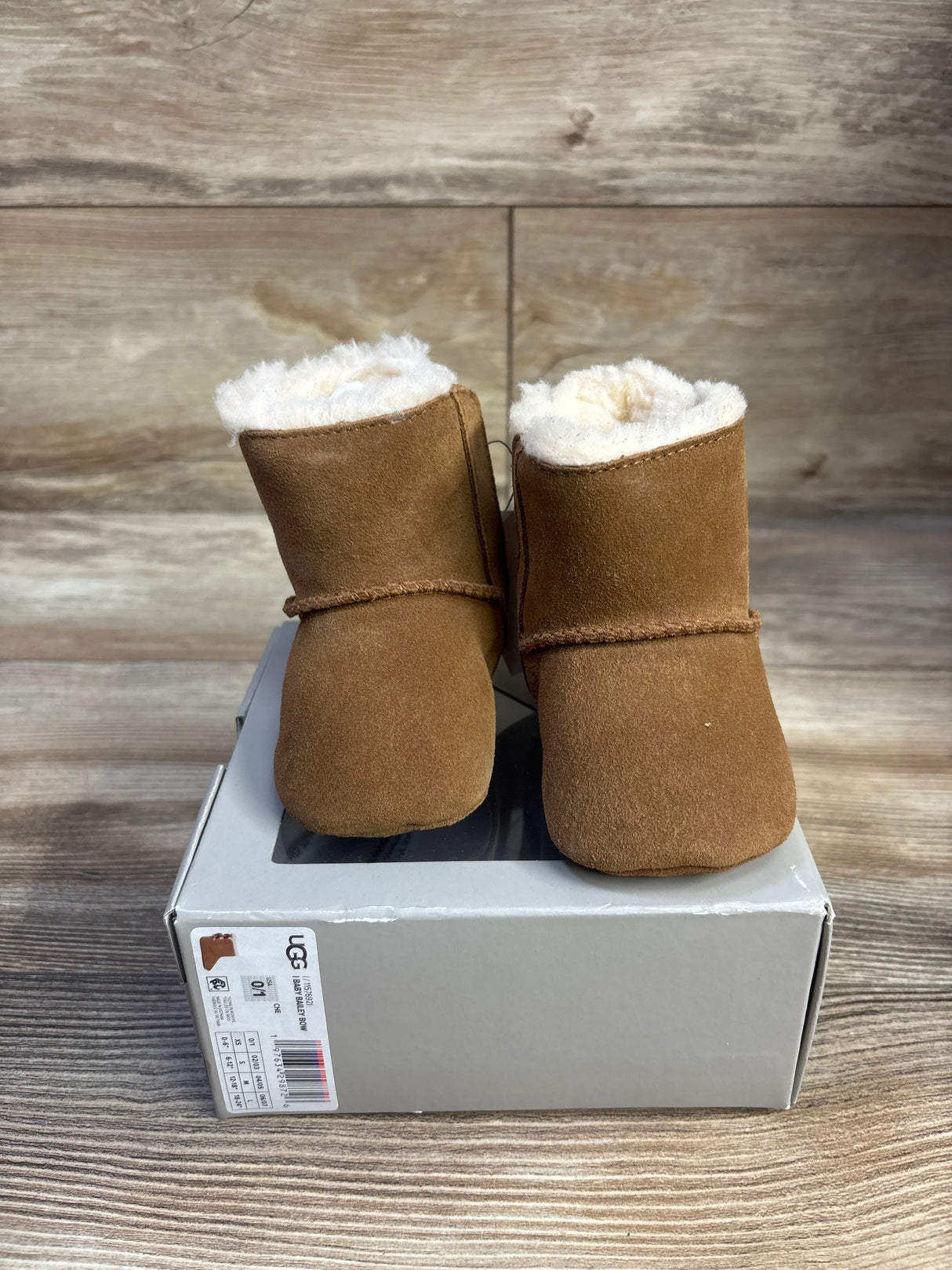 NEW Ugg Baby Bailey Bow I Soft Sole Boots Chestnut sz 0/1c