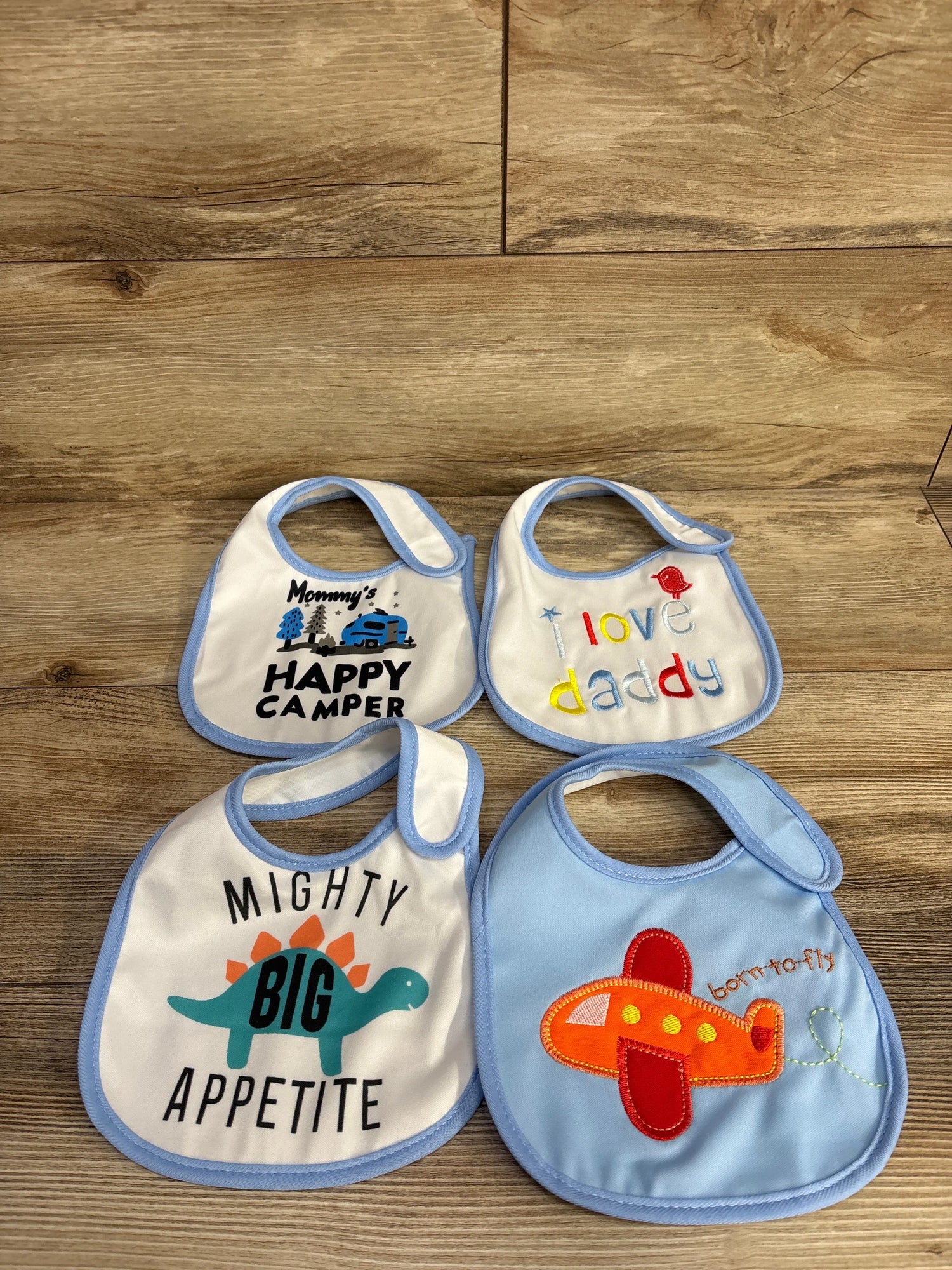 Waterproof Bibs Blue 4pk