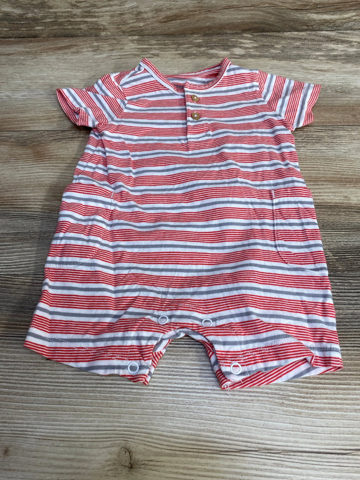 Just One You Striped Shortie Romper Red sz 6m - Me n Mommy To Be