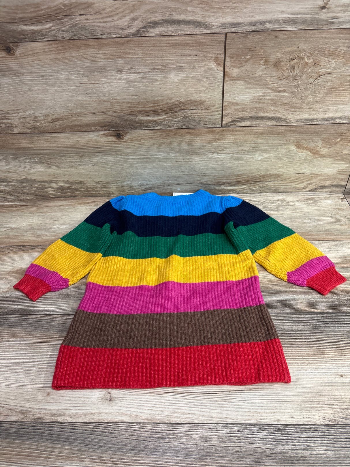 NEW Baby Gap Happy Stripe Sweater Knit Dress Blue sz 3T