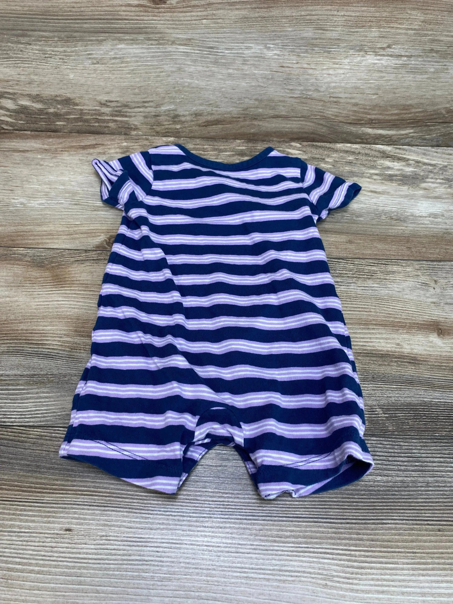 Just One You Striped Shortie Romper Navy sz 6m - Me n Mommy To Be