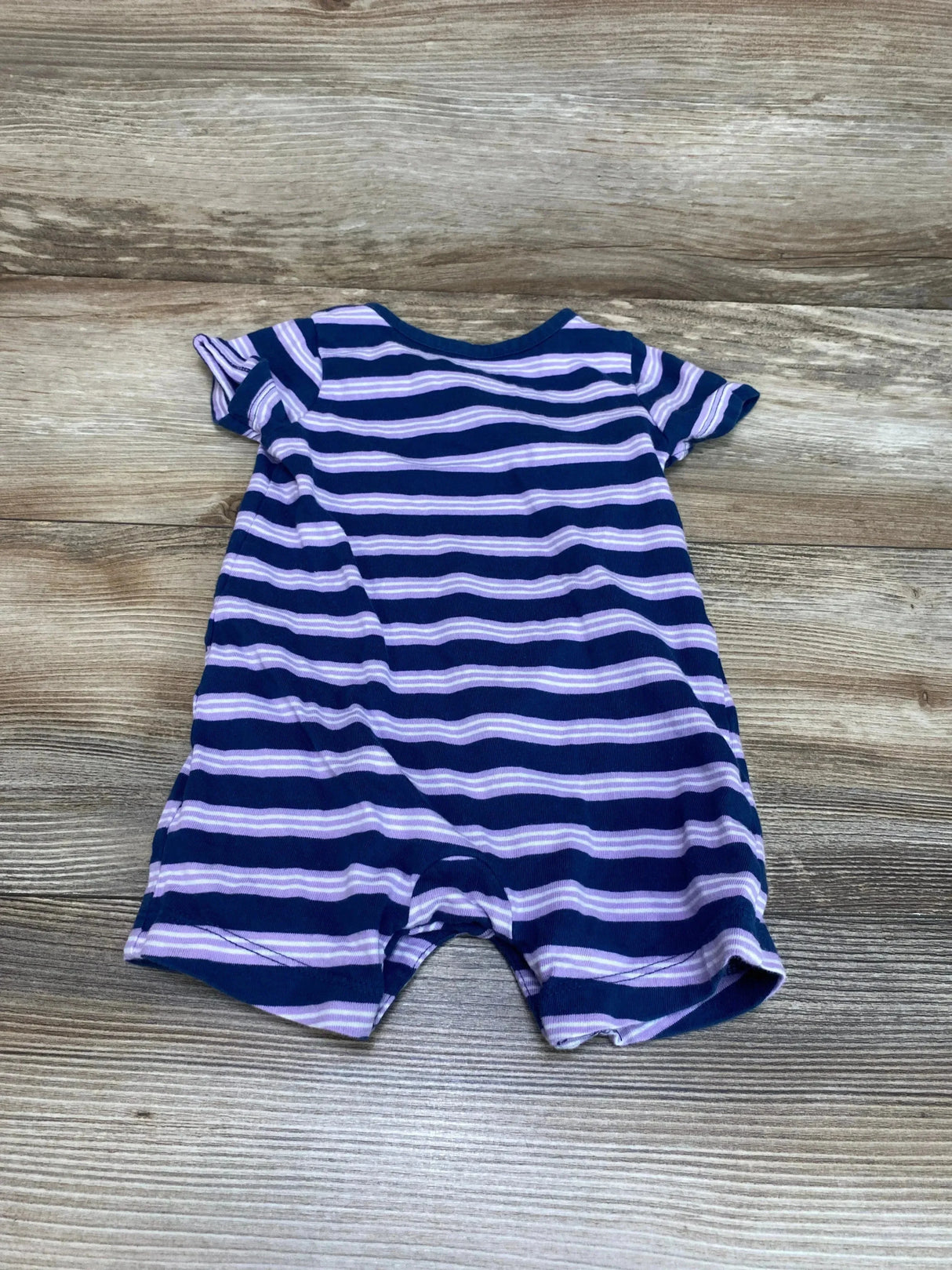 Just One You Striped Shortie Romper Navy sz 6m - Me n Mommy To Be
