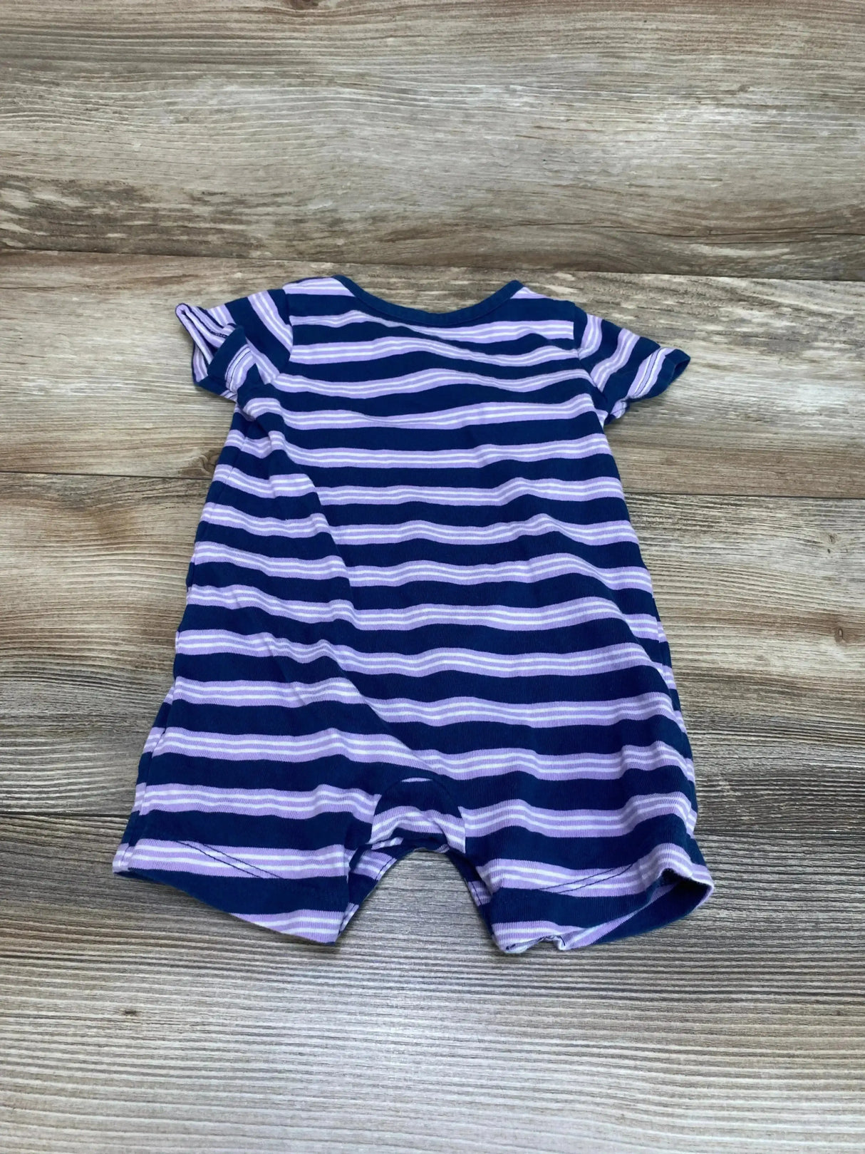 Just One You Striped Shortie Romper Navy sz 6m - Me n Mommy To Be
