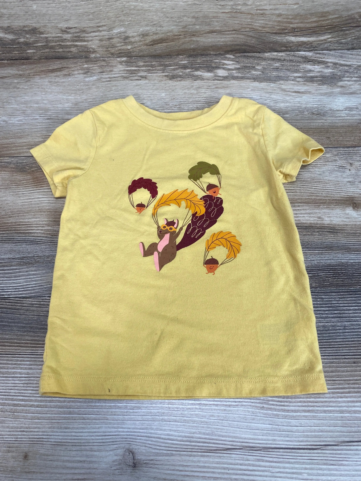 Cat & Jack Fall Squirrel Shirt Yellow sz 18m - Me n Mommy To Be