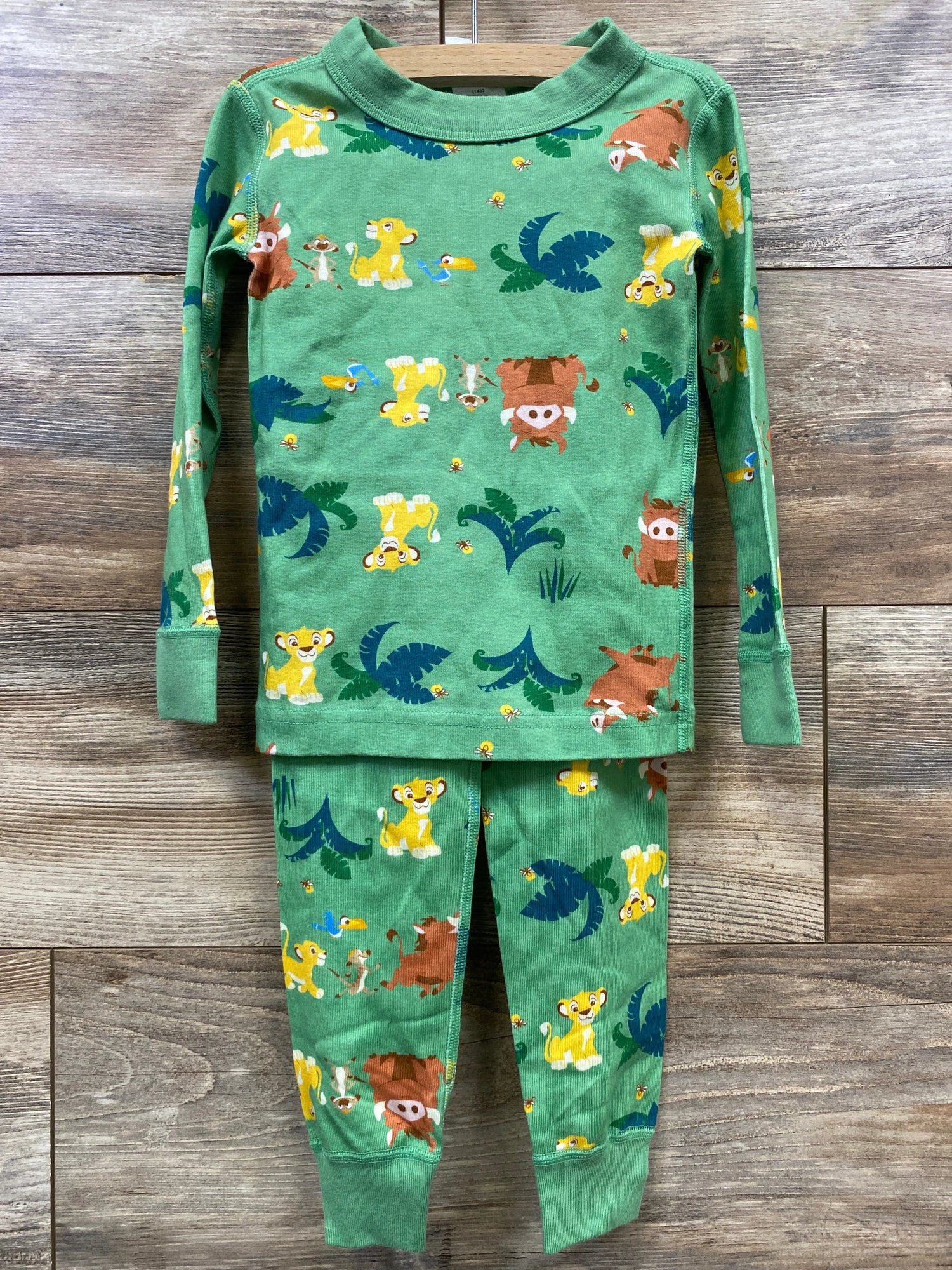 NEW Hanna Andersson x Disney Lion King 2pc Pajama Set Green sz 3T