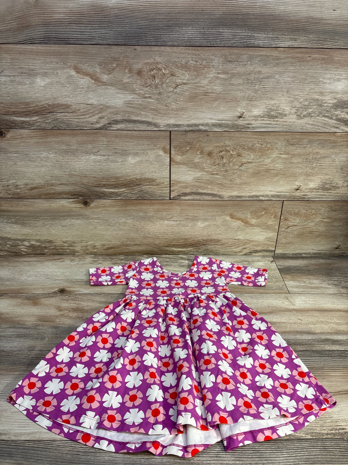 Hanna Andersson Floral Skater Dress Purple sz 4T - Me n Mommy To Be
